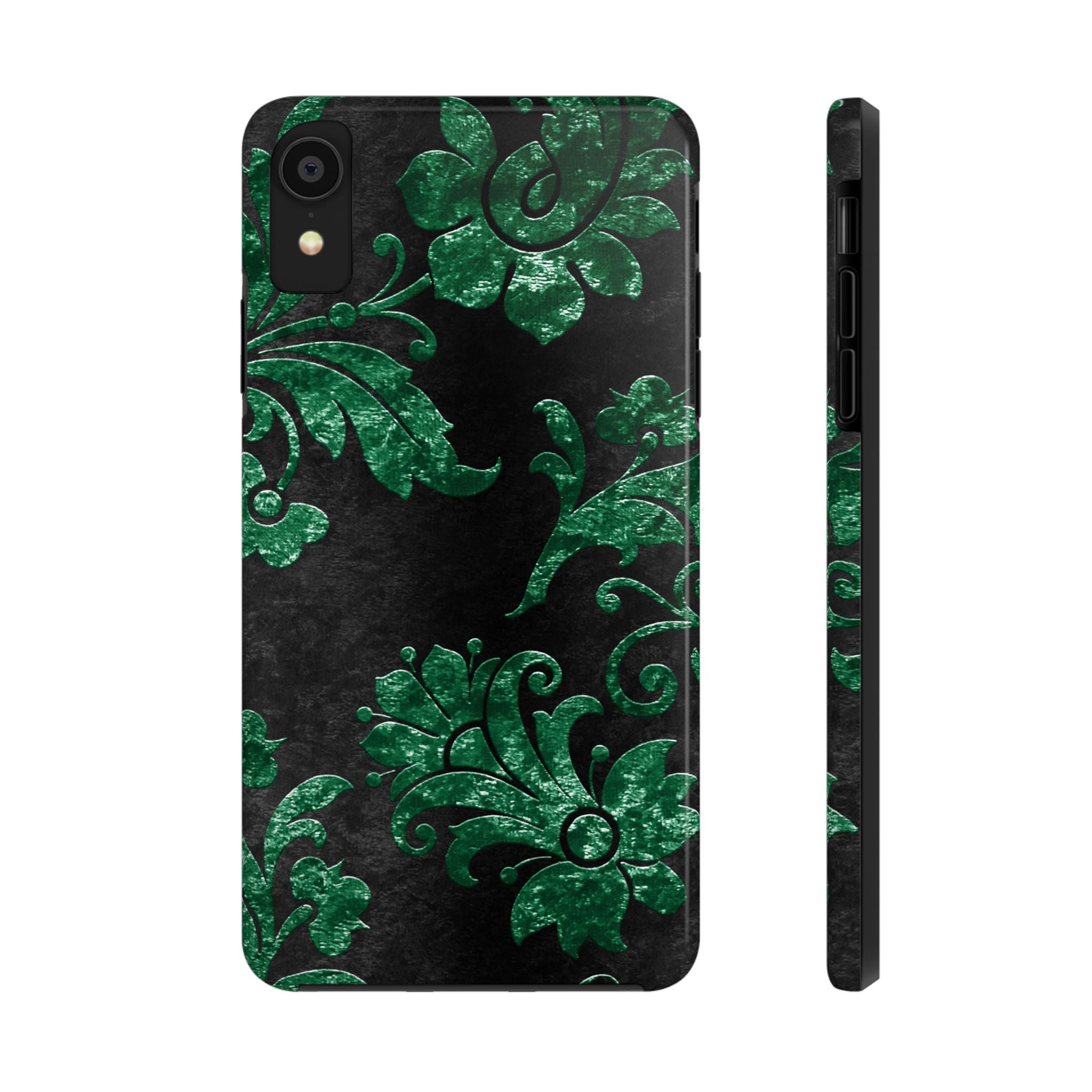 embossed-emerald-velvet-tough-iphone-case-protective-iphone-cover-heavy-duty-iphone-case-rugged-phone-case-durable-smartphone