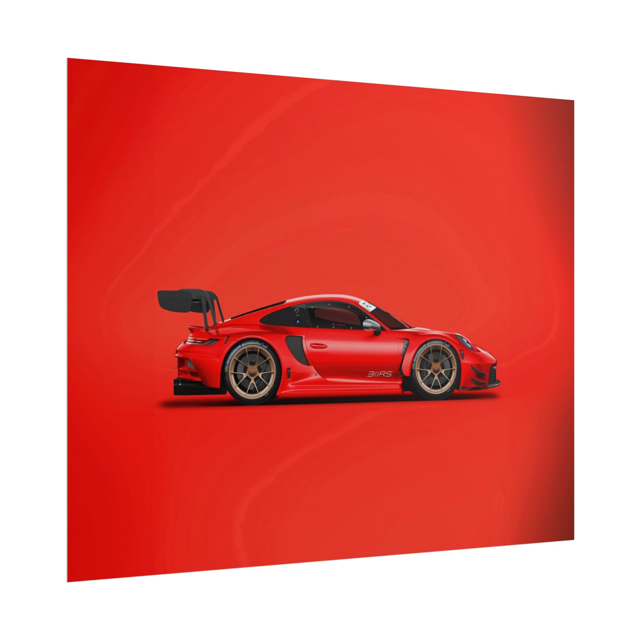 poster-print-wall-art-porsche-911-red-gt3r-red-supercar-poster-porsche-decor-rolled-poster-wall-art-hypercars-wall-decor
