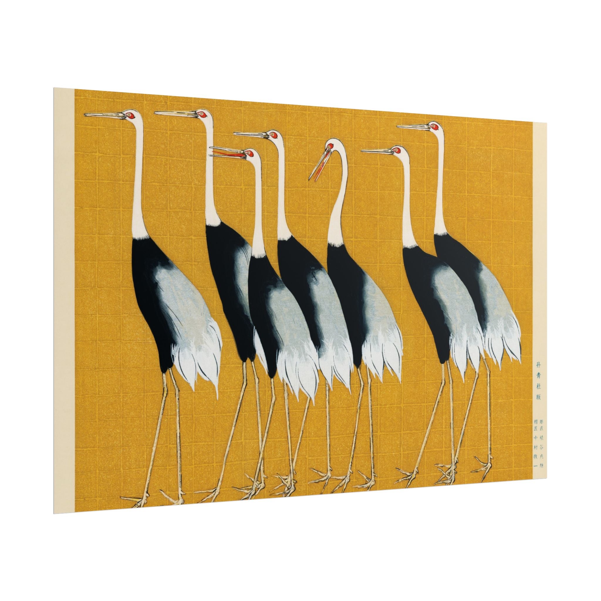 Japanese Red Crown Crane Poster Wall Art, Home Decor, Housewarming Gift, Poster Print, Japanese Poster Wall Decor