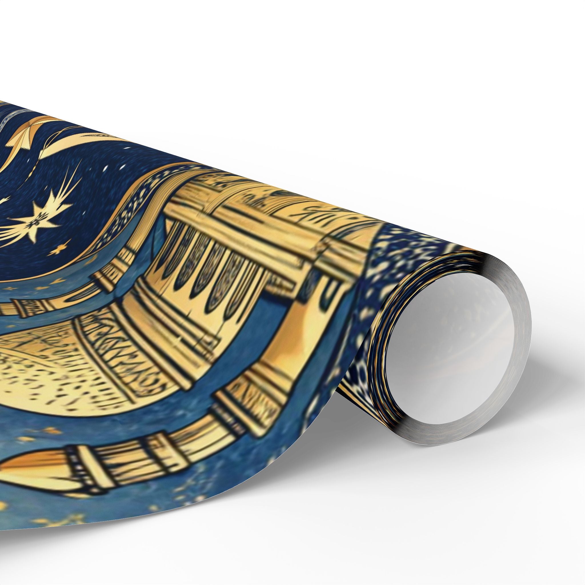 ramadan-night-wrapping-papers-islamic-crescent-moon-gift-wrap-mosque-silhouette-eid-holiday-supplies-festive-present-packagin