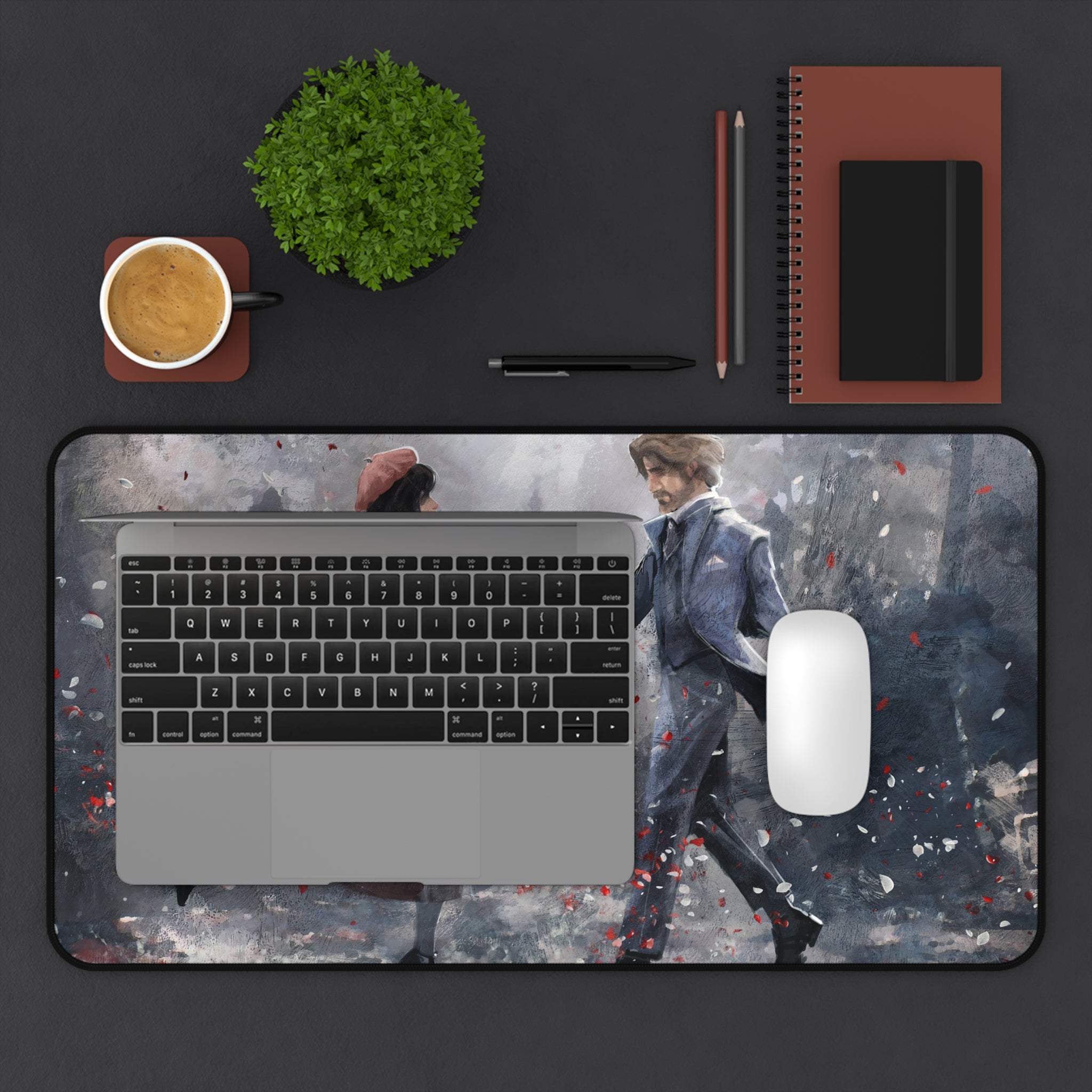 Clair Obscur Expedition 33 Gaming Mouse Pad - XL Desk Mat & Extended Desk Pad - Gustave And Sophie Art - Fantasy RPG Gamer Setup