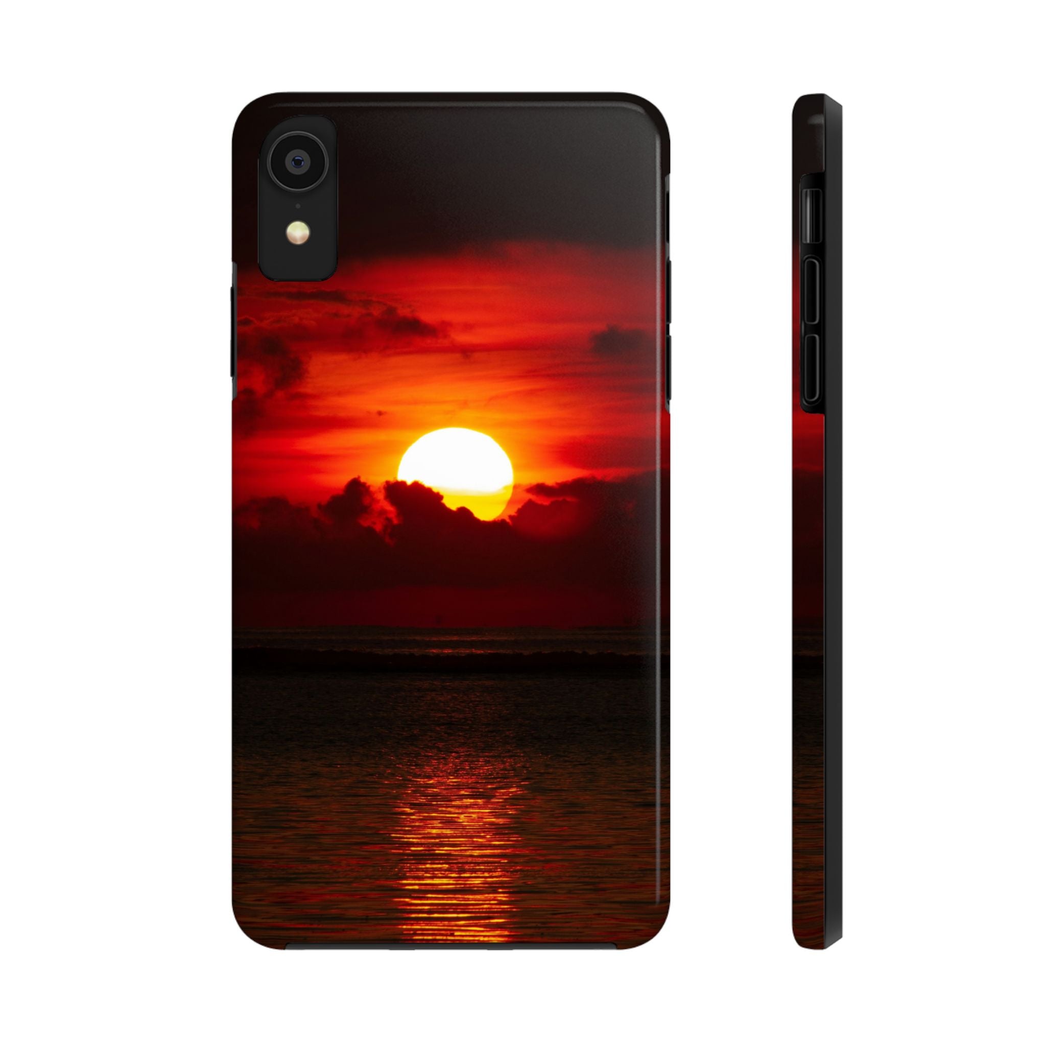 iphone-tough-case-red-sunset-protective-phone-cover-durable-smartphone-case-hard-shell-phone-case-sunset-lover-gift-red-phone