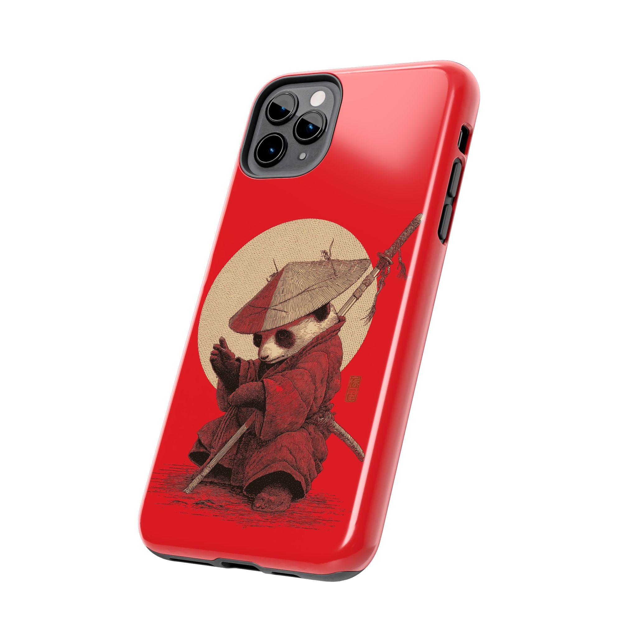 japanese-samurai-panda-iphone-tough-case-kawaii-animal-phone-cover-protective-phone-cover-japandi-art-iphone-case
