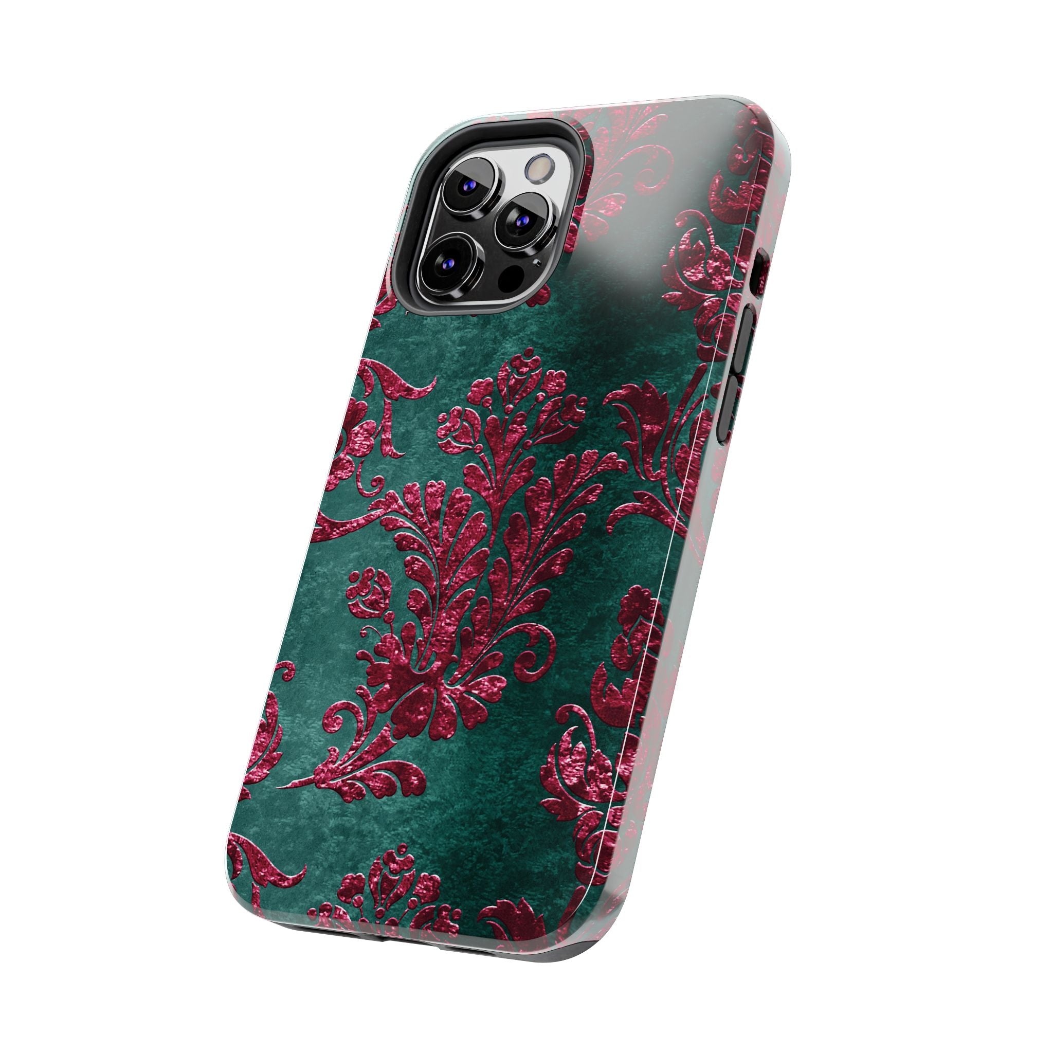 embossed-burgundy-velvet-tough-iphone-case-protective-iphone-cover-heavy-duty-iphone-case-rugged-phone-case-durable-smartphon