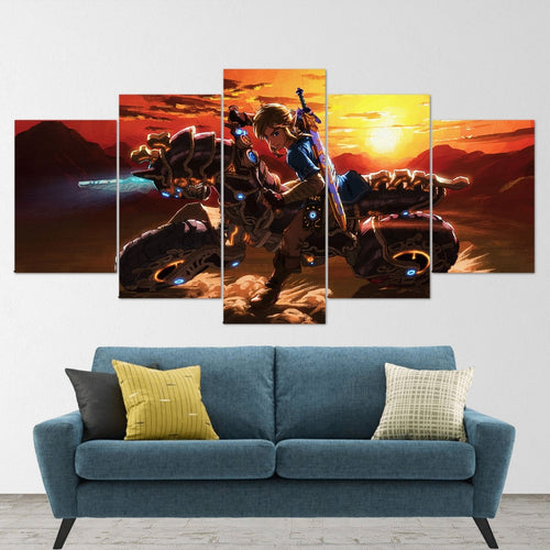 the-legend-of-zelda-5-piece-canvas-wall-art-extra-large-wall-art-the-legend-of-zelda-poster-the-legend-of-zelda-5-piece-5-pan