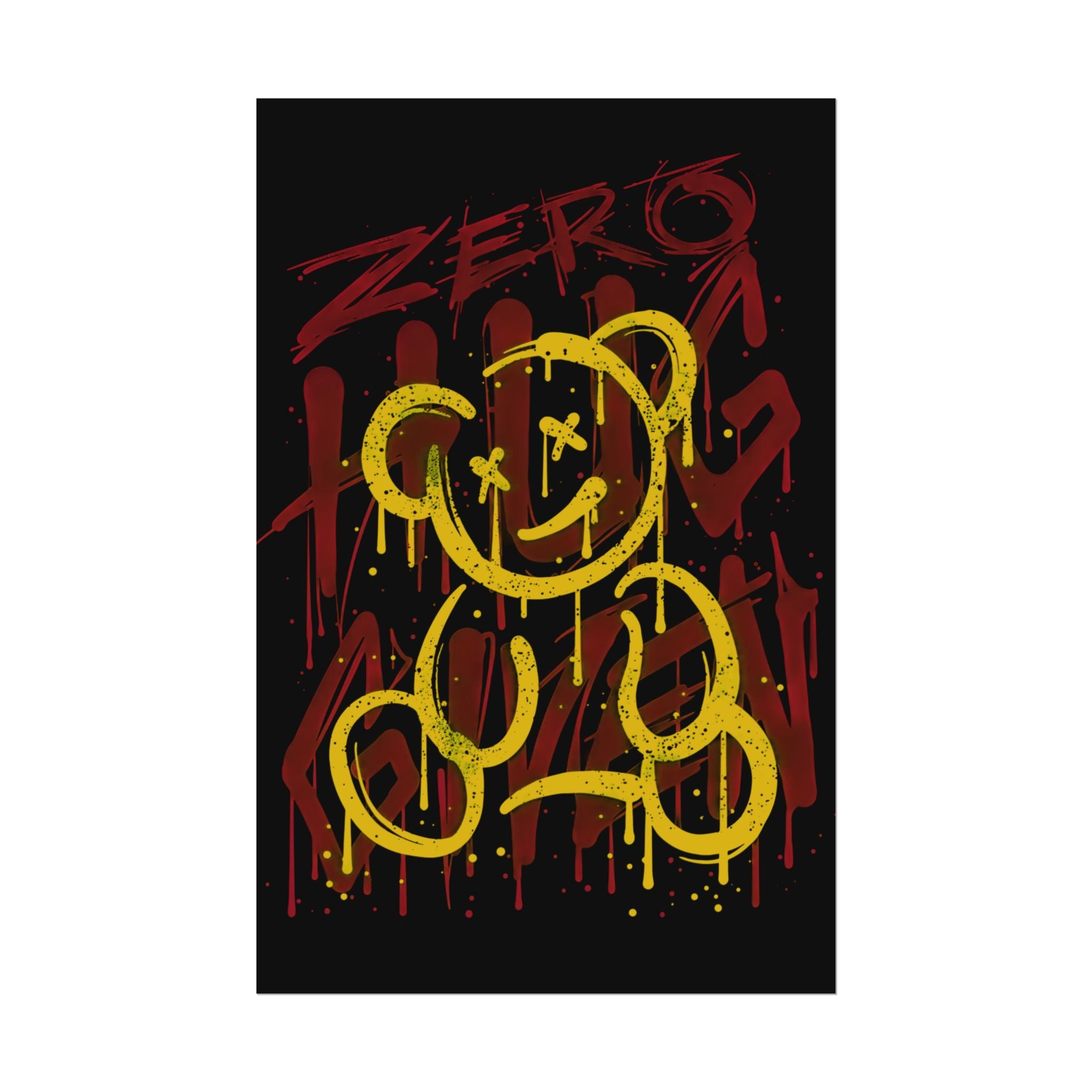 zero-hug-given-poster-print-teddy-bear-print-graffiti-wall-art-fun-wall-art-moody-wall-art-emotional-wall-decor