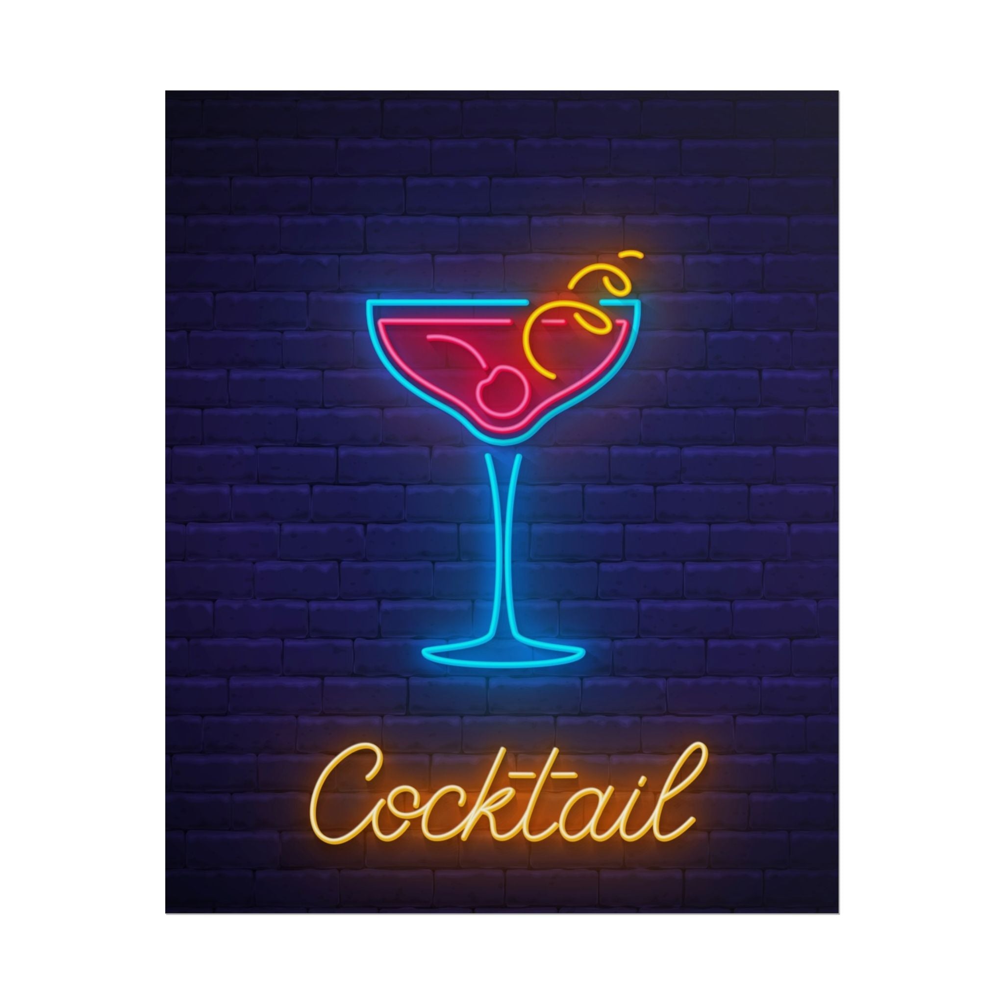cocktail-neon-martini-poster-wall-art-decor-large-poster-artwork-cocktail-print-bar-decor-kitchen-wall-art
