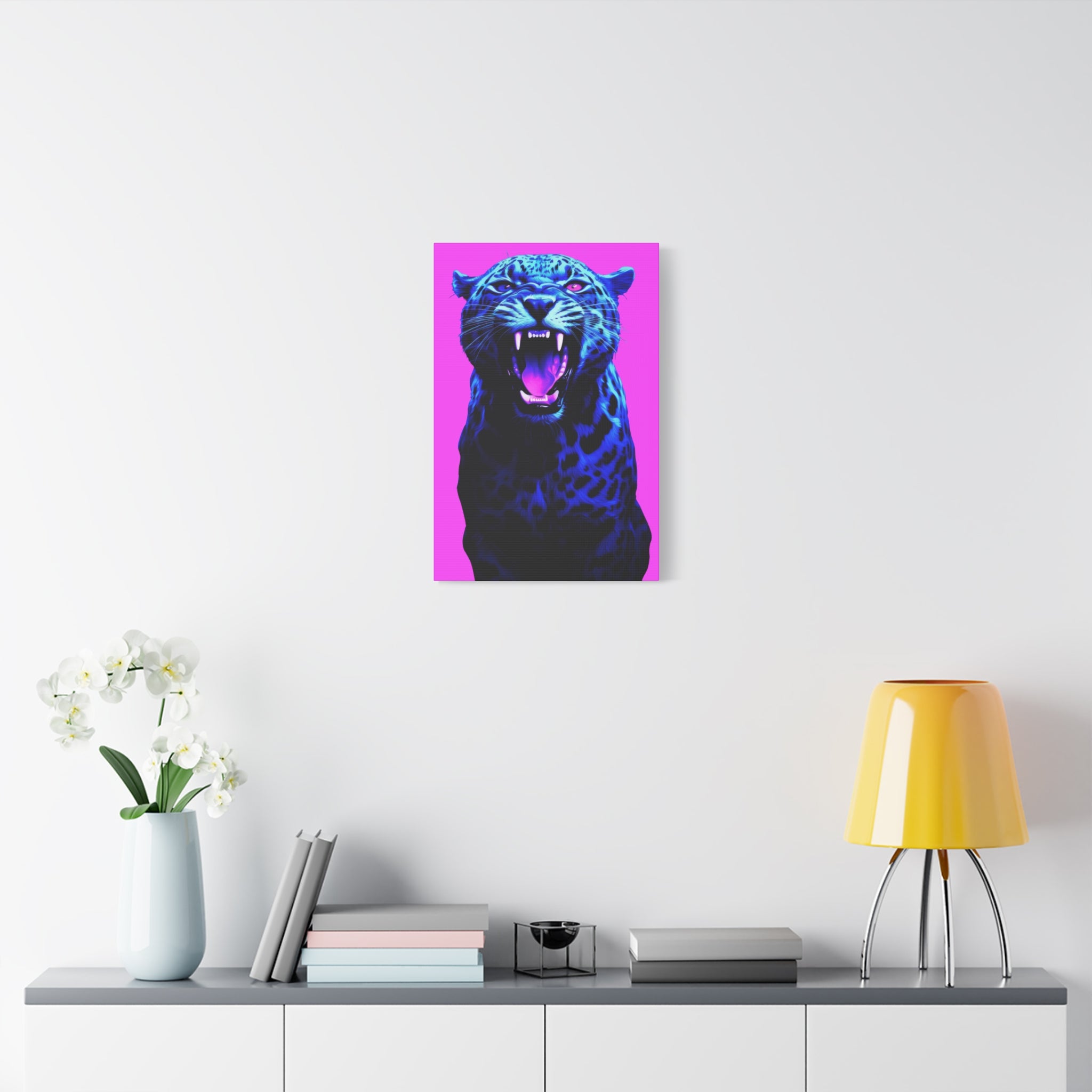 canvas-print-neon-leopard-wall-art-vaporwave-home-decor-stretched-matte-canvas-living-room-decor