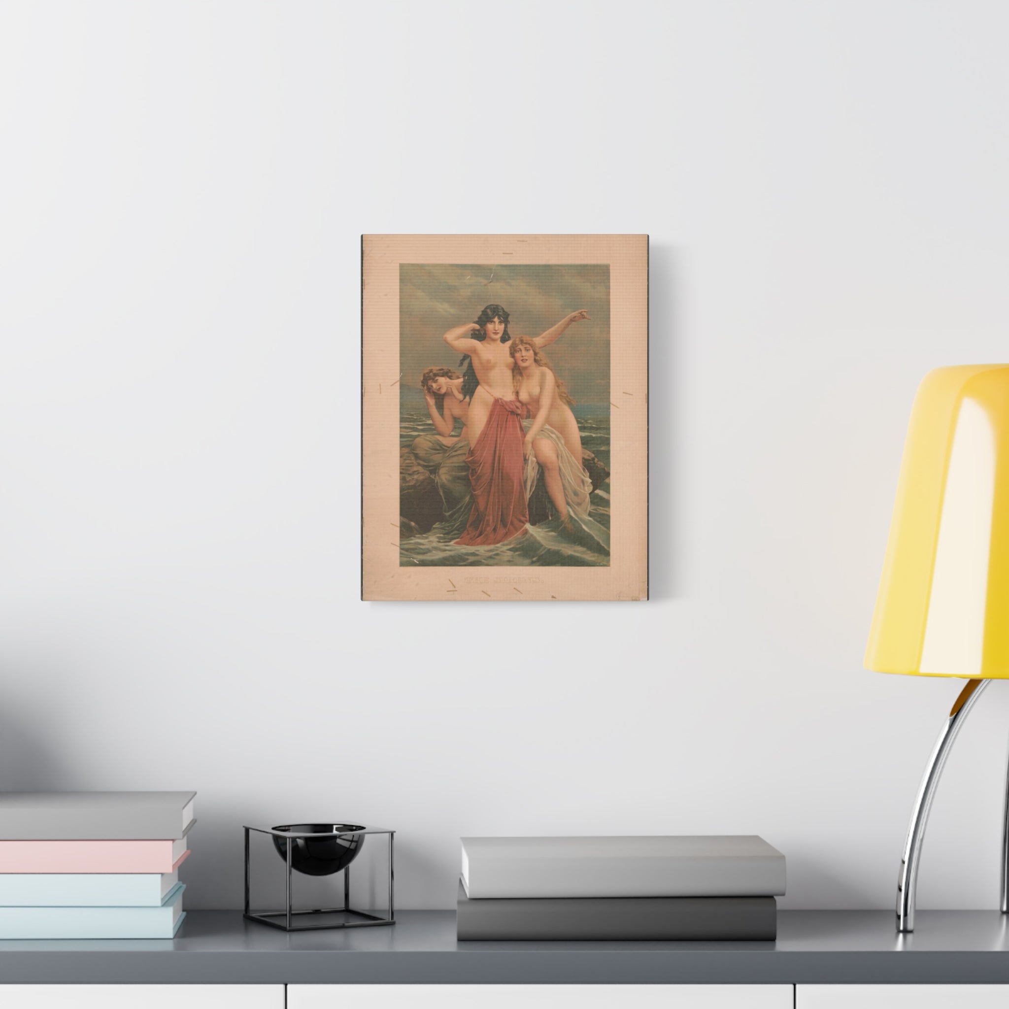 canvas-print-the-sirens-vintage-poster-woman-illustration-wall-decor-mythology-art-retro-sirens-picture-gift-for-mythology-lo