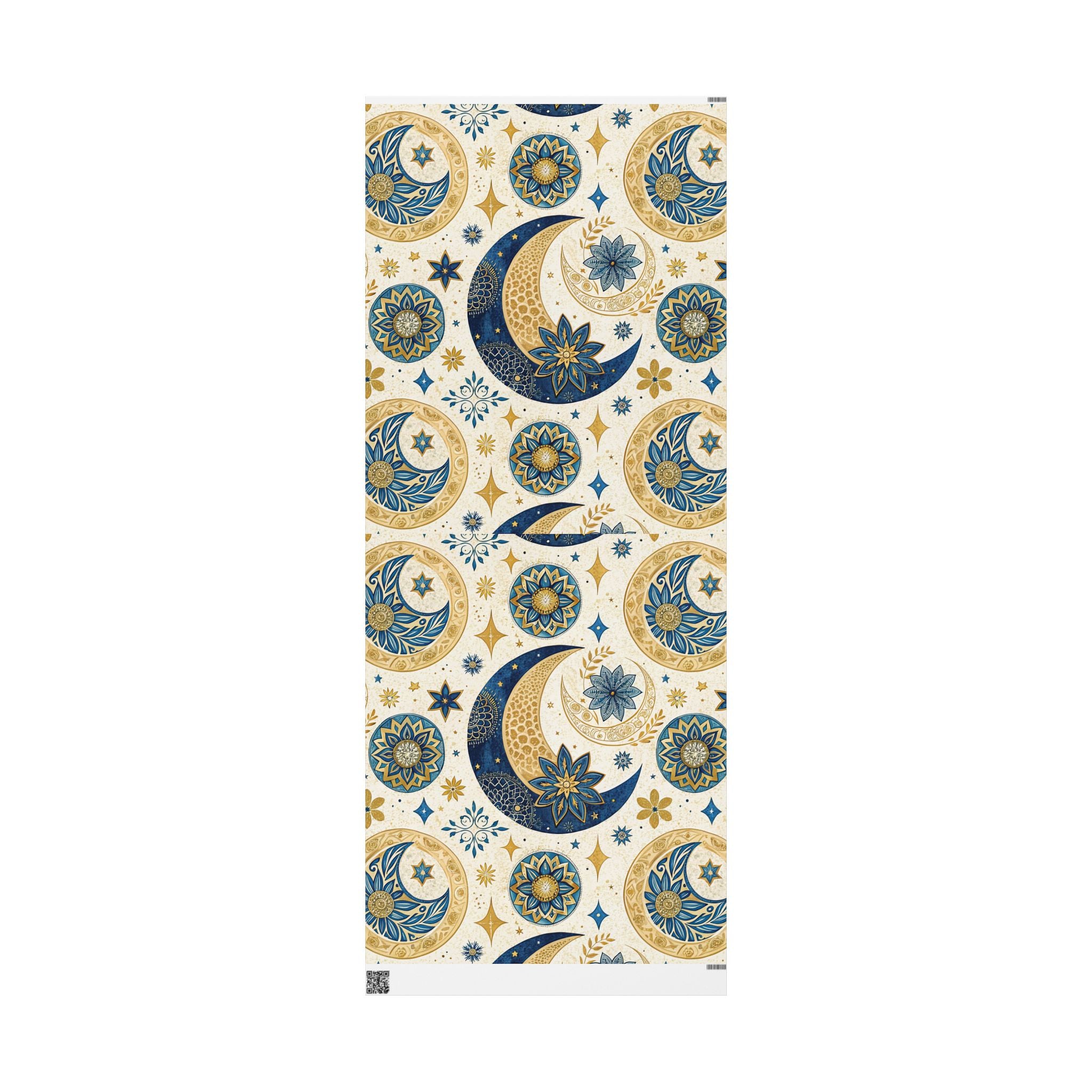 ramadan-night-wrapping-papers-islamic-crescent-moon-gift-wrap-mosque-silhouette-eid-holiday-supplies-festive-present-packagin