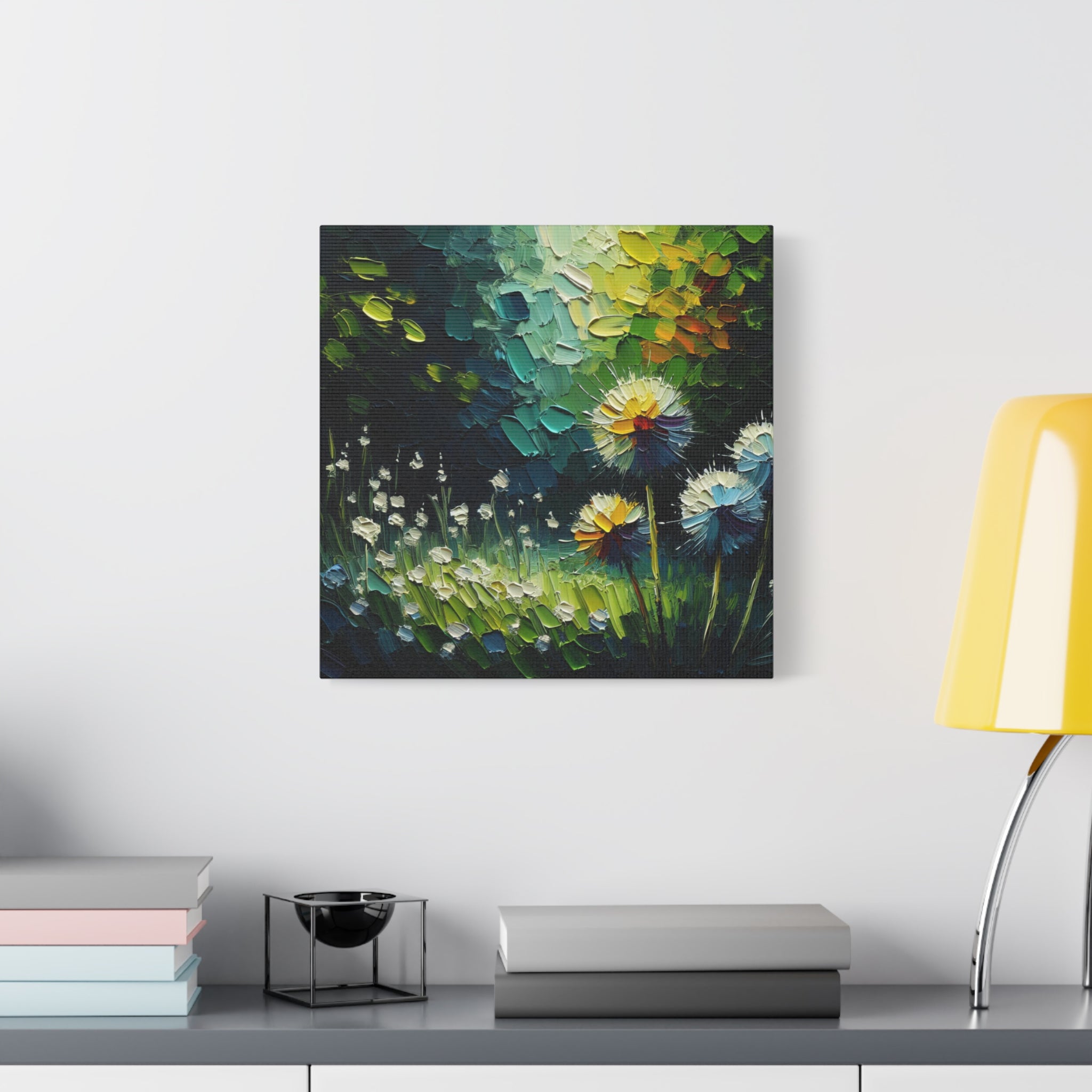 canvas-print-impasto-dandelion-wall-art-matte-canvas-oil-painting-stretched-wall-art-home-decor-floral-print-gift-for-nature-