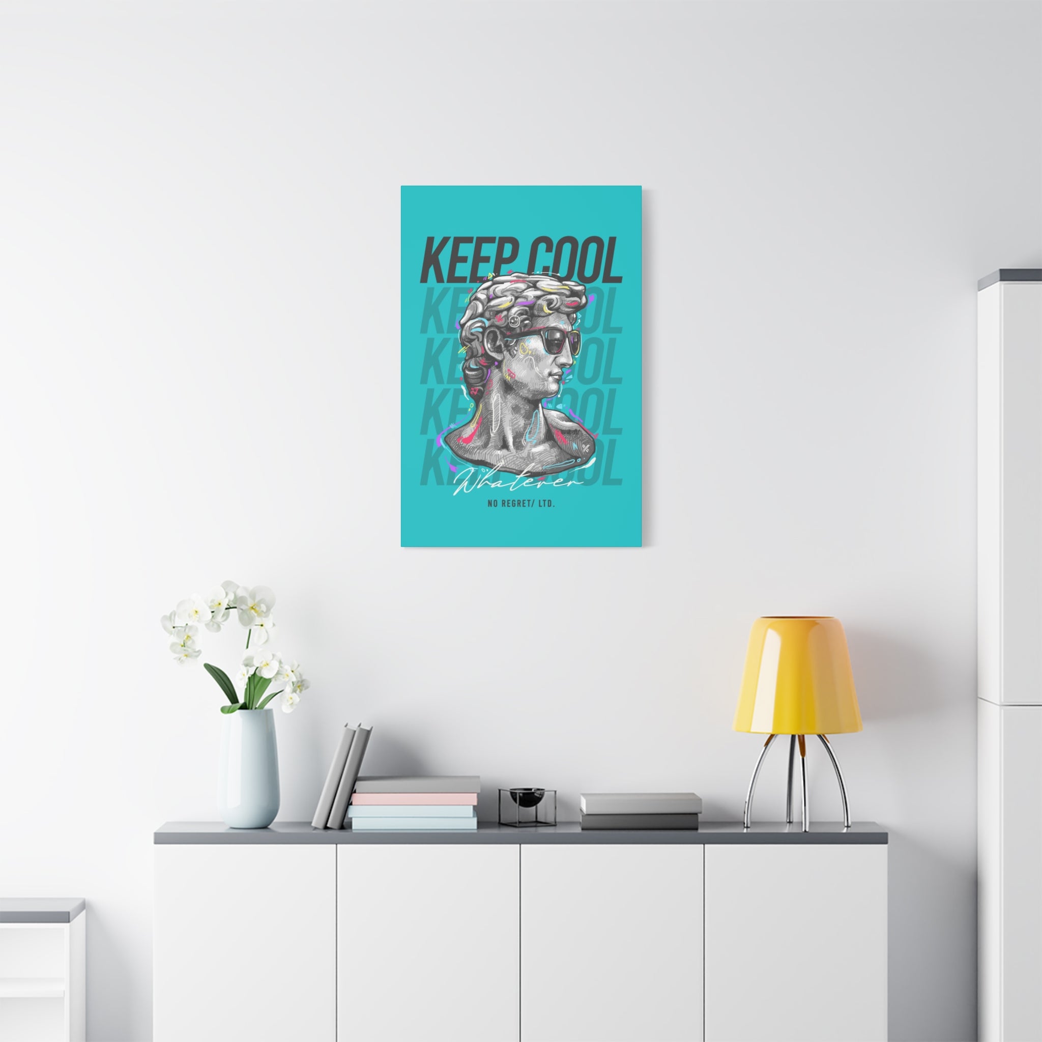 canvas-print-david-statue-with-sunglasses-living-room-decor-wall-art-matte-canvas-stretched-print-cool-home-decor-gift-unique