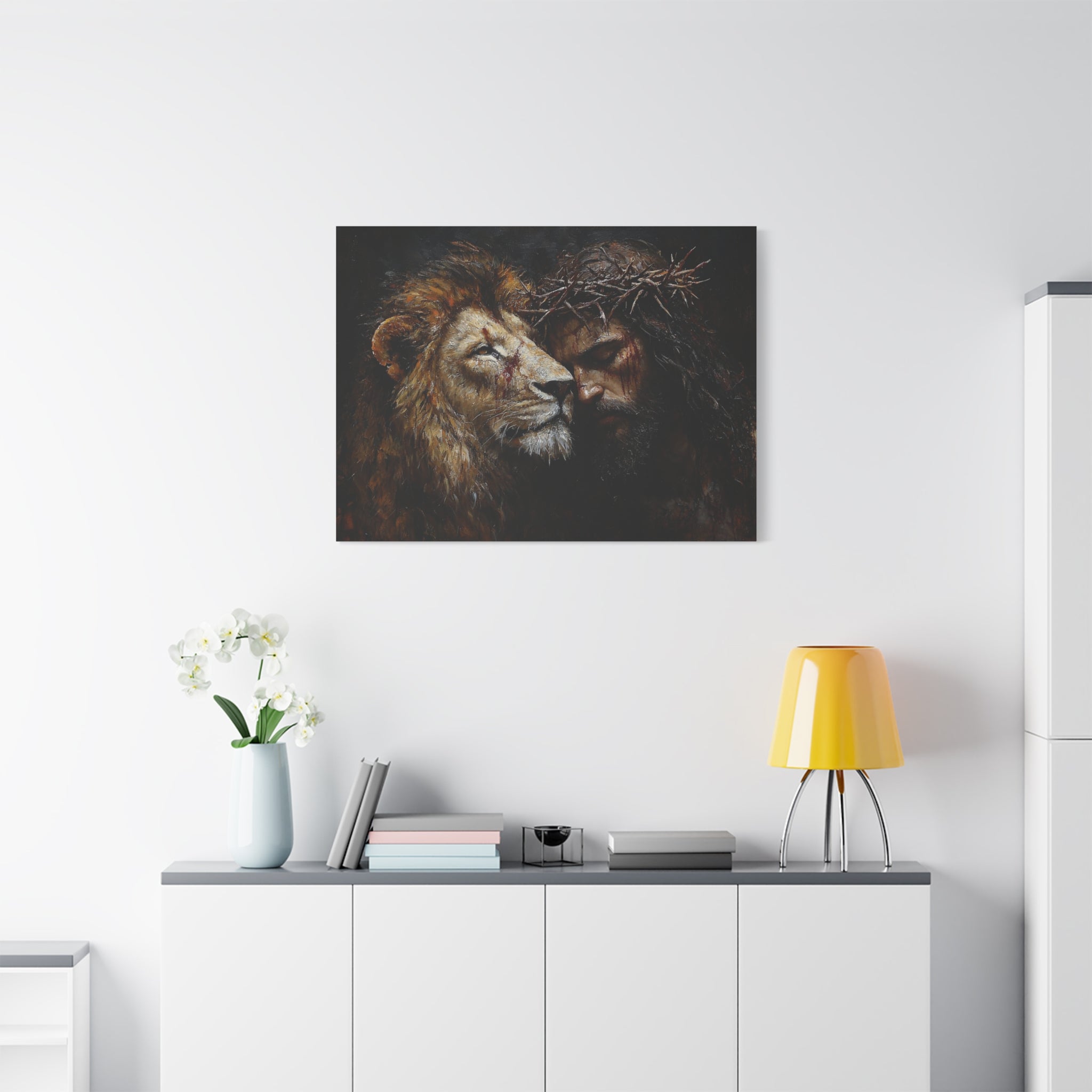 canvas-print-jesus-and-lion-wall-art-christian-home-decor-religious-wall-hanging-inspirational-artwork-gift-for-him-biblical-