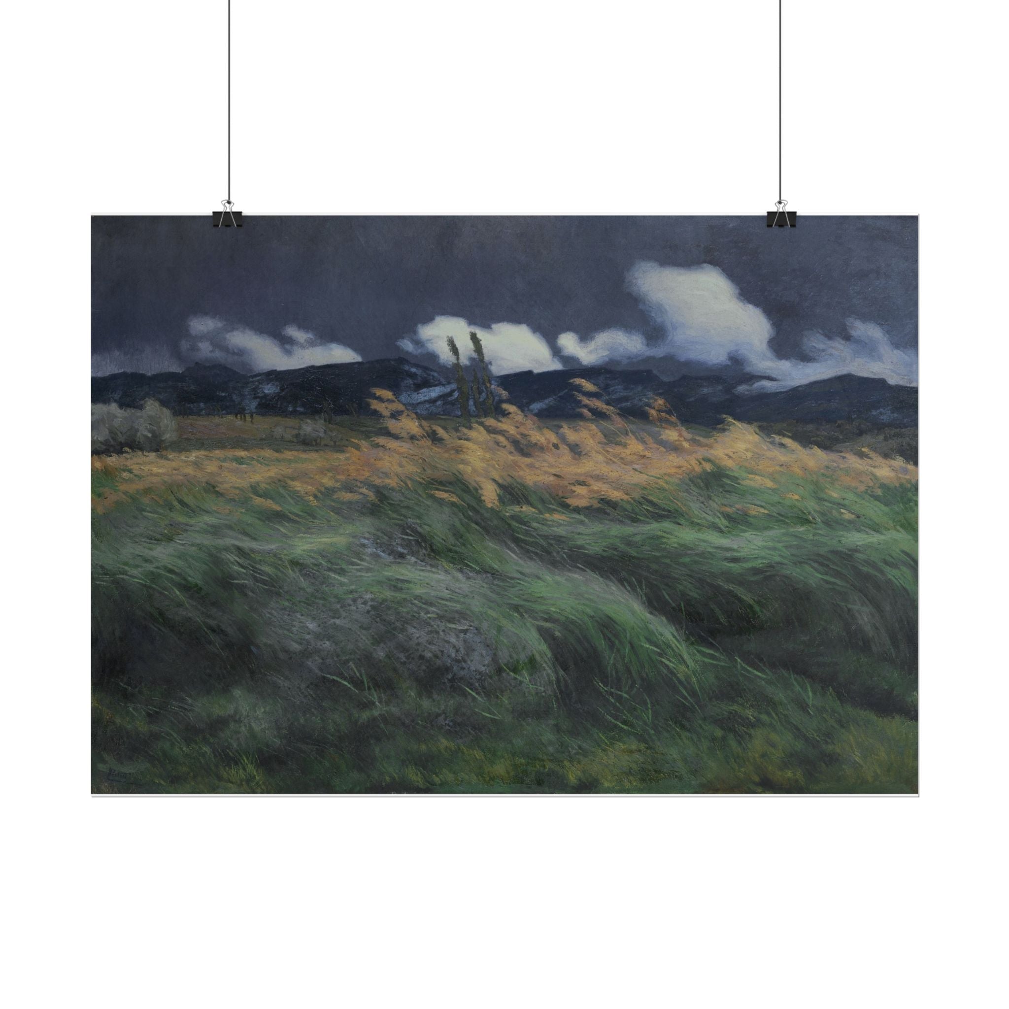 Louis Patru Poster Print, Fields Art Print, Fields Landscape Painting, Rustic Canvas Wall Art, Farmhouse Wall Decor, Landscape Print