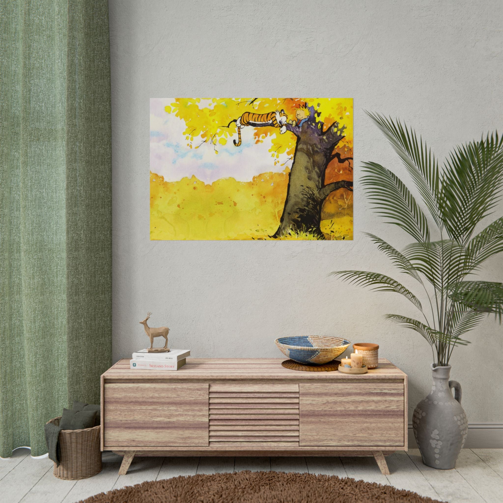 Calvin and Hobbes Poster Wall Art - Cartoon Wall Decor - Unique Birthday Gift for Fans - Timeless Comic Book Art