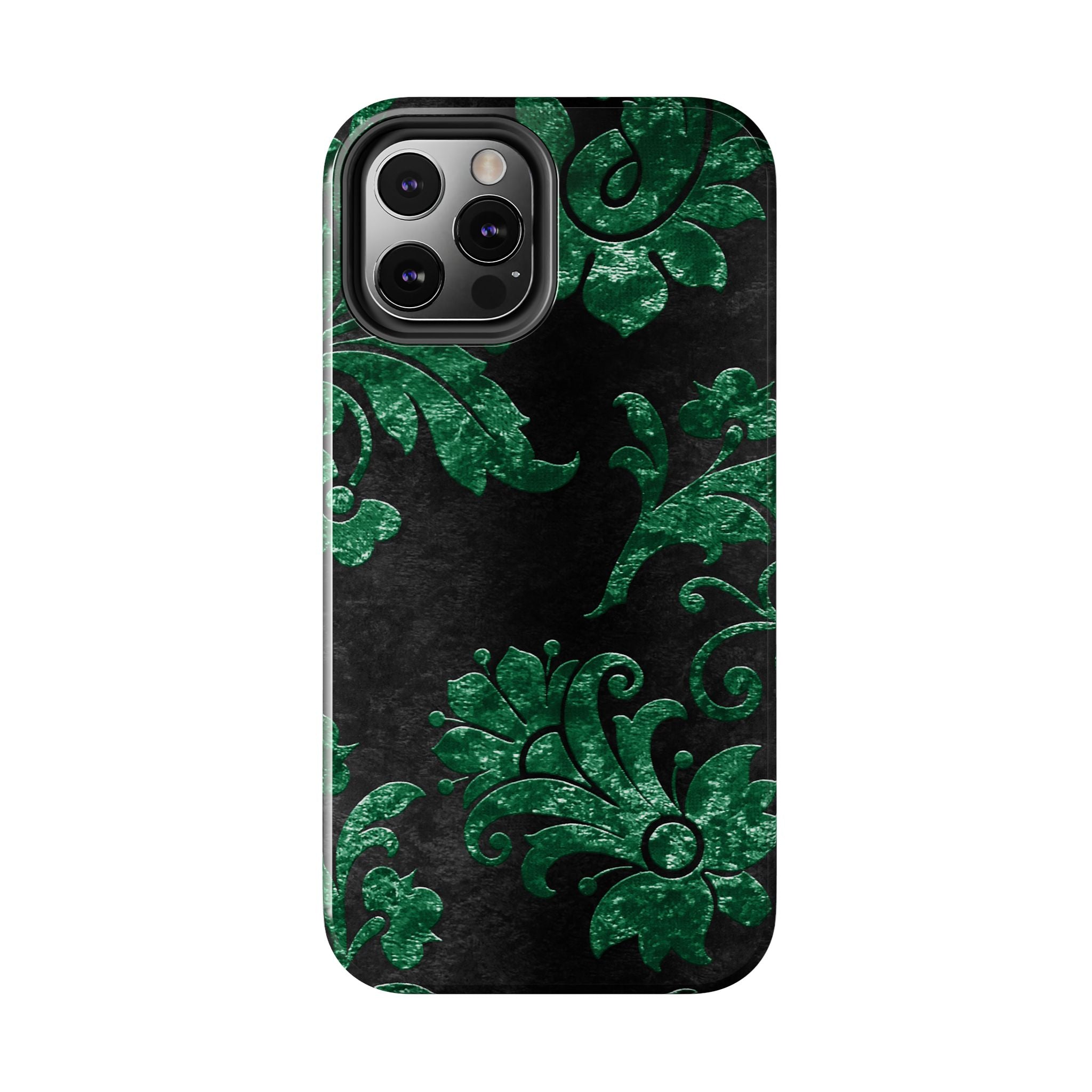 embossed-emerald-velvet-tough-iphone-case-protective-iphone-cover-heavy-duty-iphone-case-rugged-phone-case-durable-smartphone
