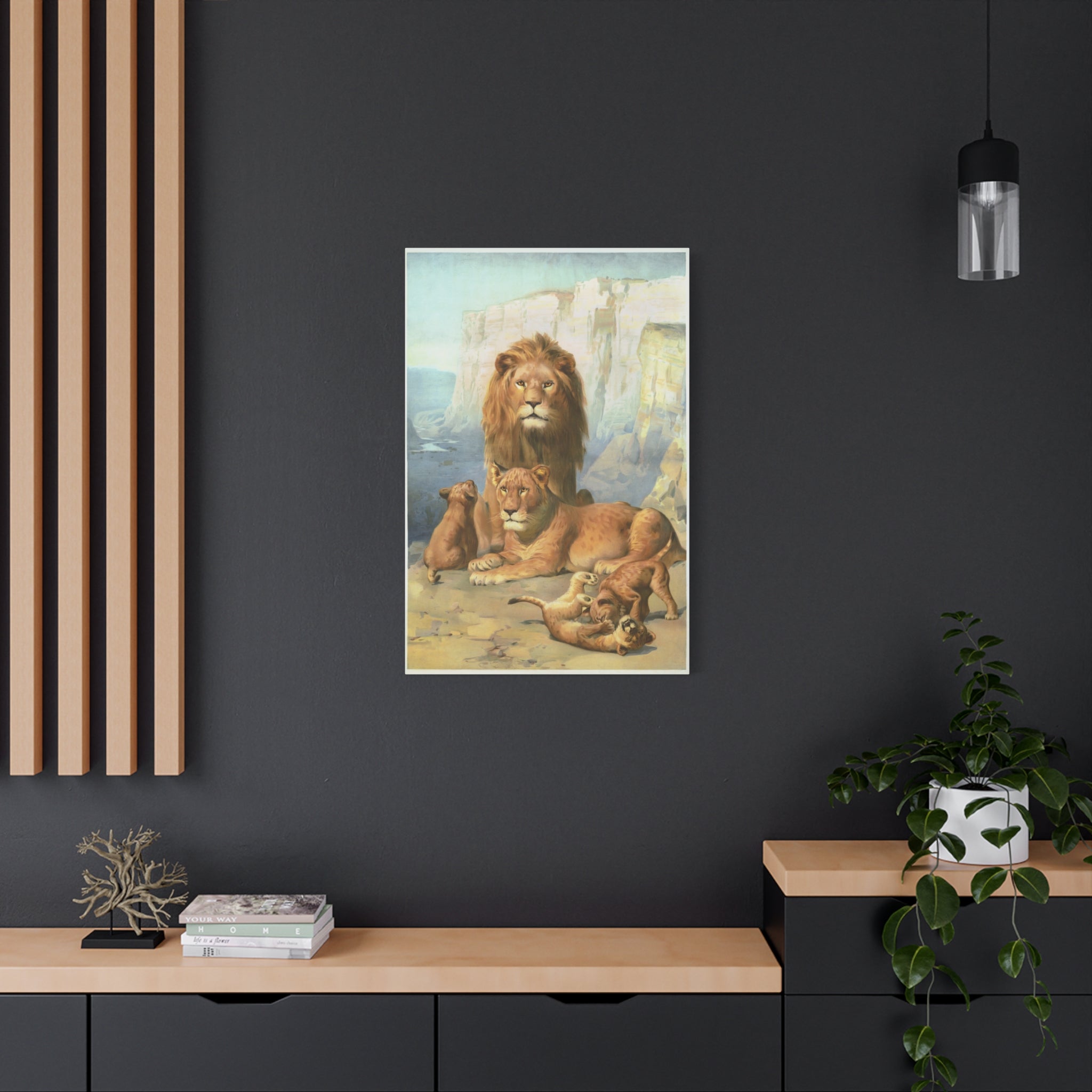 canvas-print-lion-family-canvas-wall-art-wildlife-home-decor-safari-animal-poster-jungle-nursery-art-african-wildlife-print-n