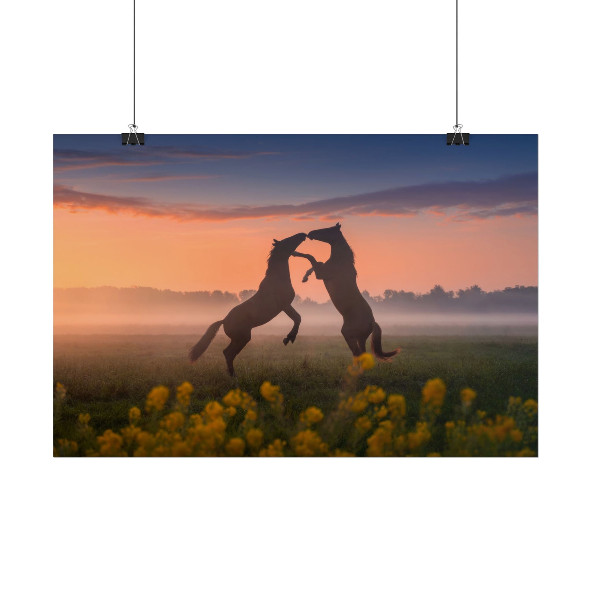 wild-rising-horses-poster-print-field-of-flowers-decor-home-decor-farmhouse-wall-decor-nature-wall-art-horse-Poster-print-mus