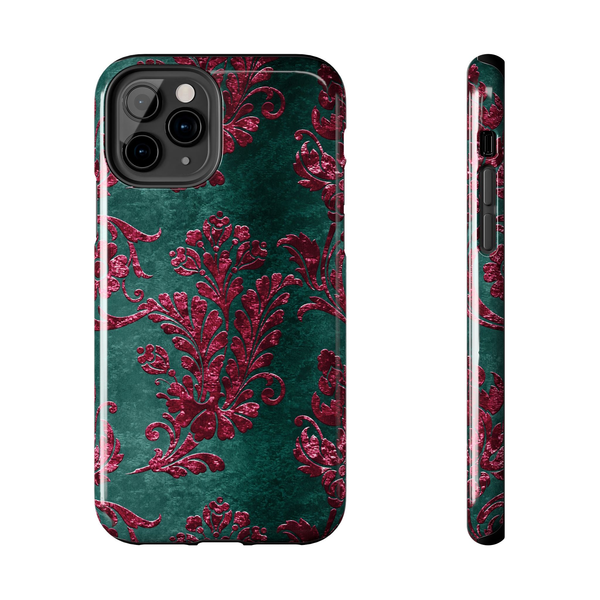 embossed-burgundy-velvet-tough-iphone-case-protective-iphone-cover-heavy-duty-iphone-case-rugged-phone-case-durable-smartphon