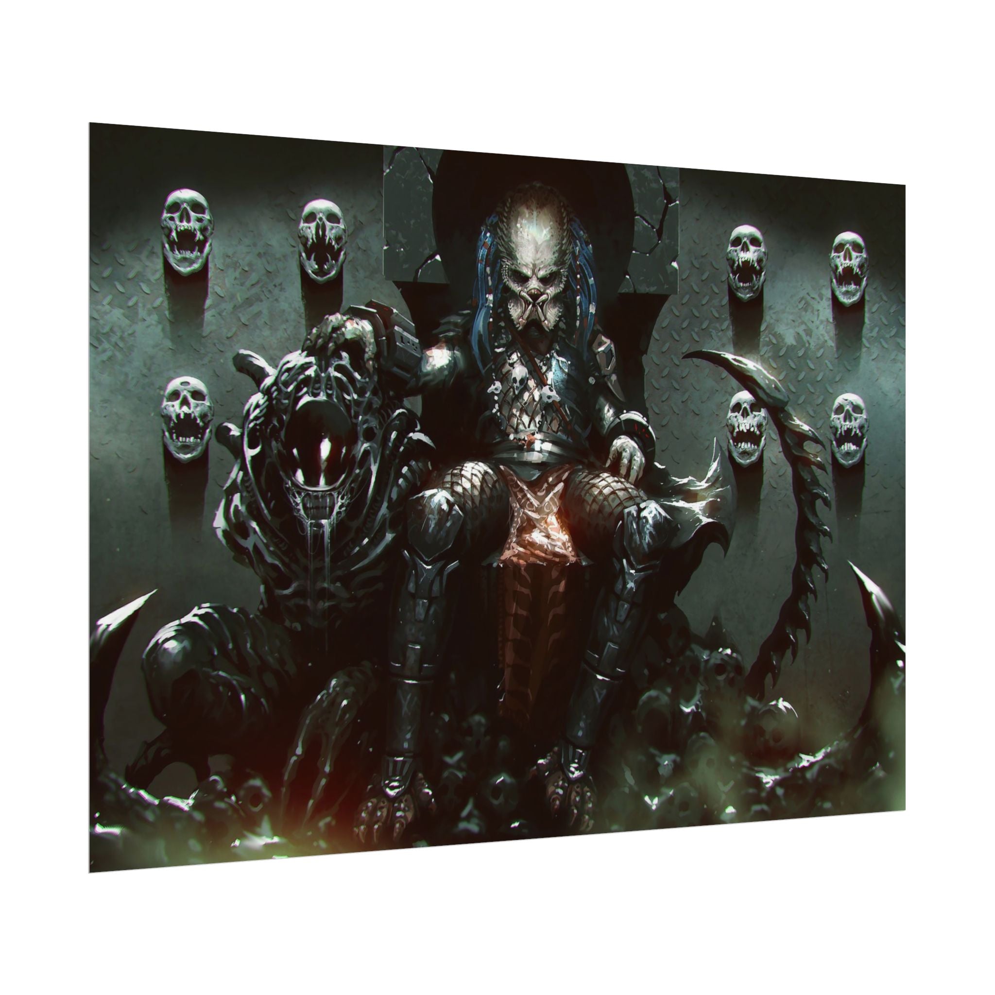 predator-alien-poster-art-xenomorph-movie-poster-print-alien-wall-art-sci-fi-home-decor-geek-wall-decor