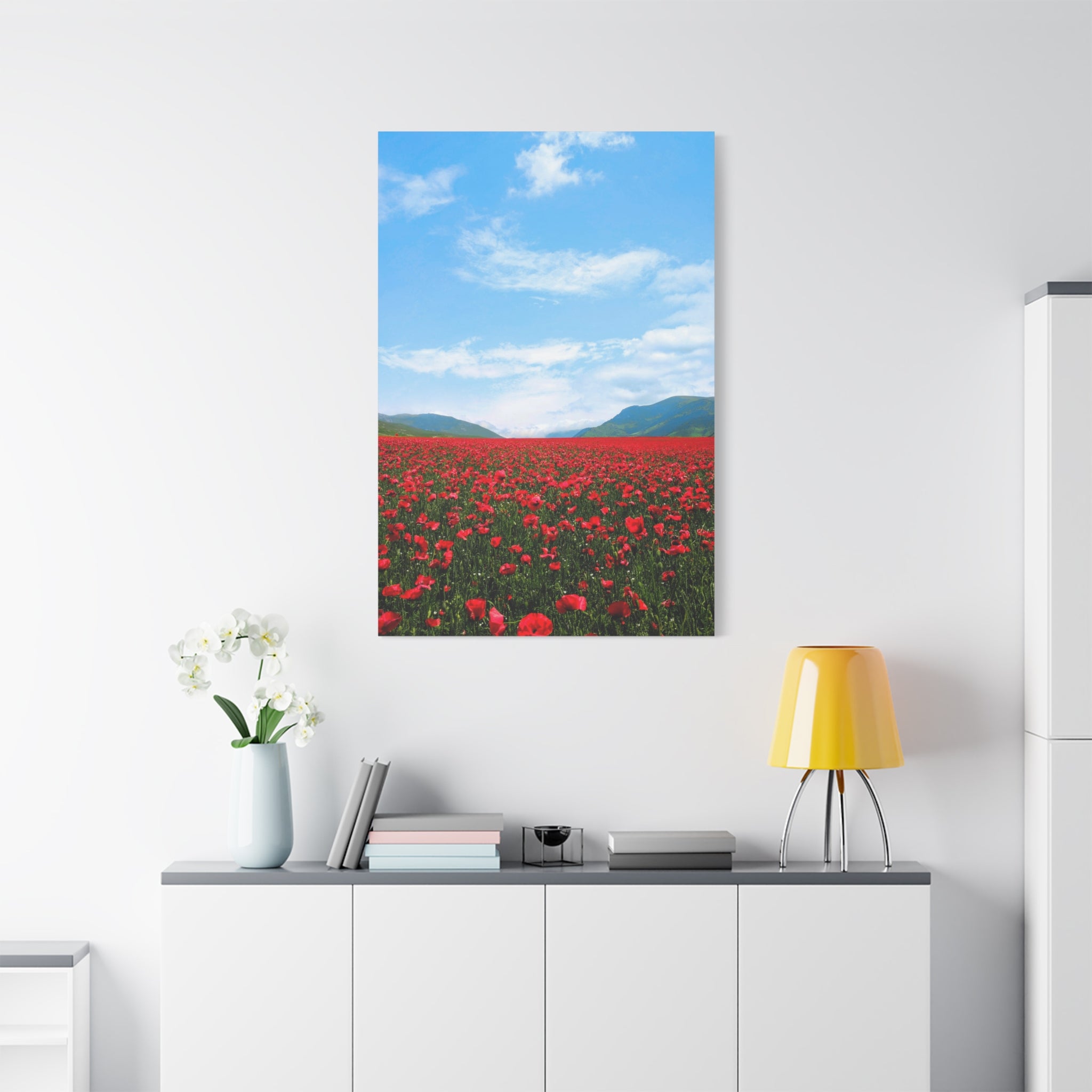 canvas-wall-art-red-poppy-flower-print-spring-floral-decor-matte-stretched-1-25-inch-home-office-decoration