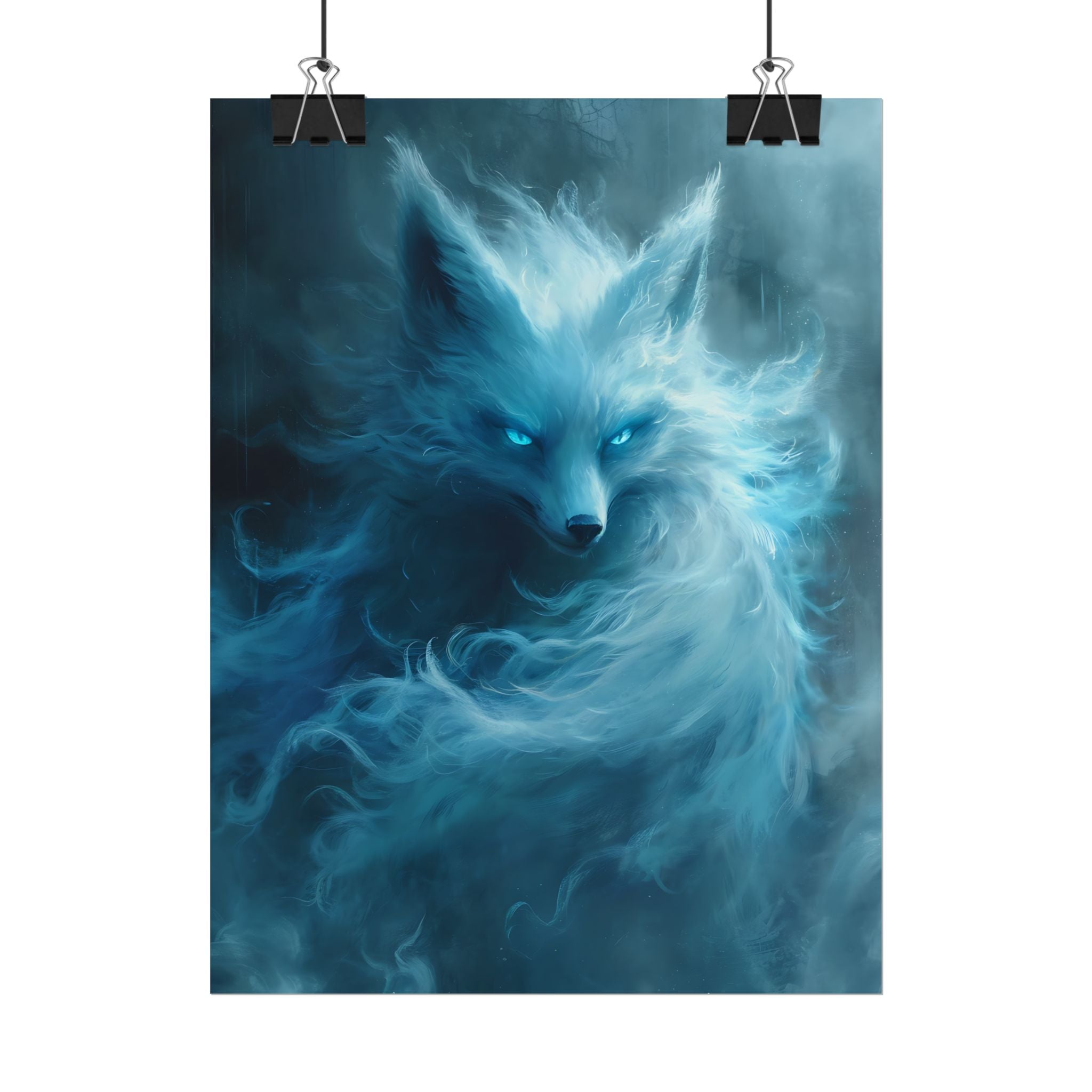 arctic-white-snow-fox-poster-print-fantasy-decor-wildlife-wall-art-home-decor-animal-lover-gift-anime-fantasy-gift