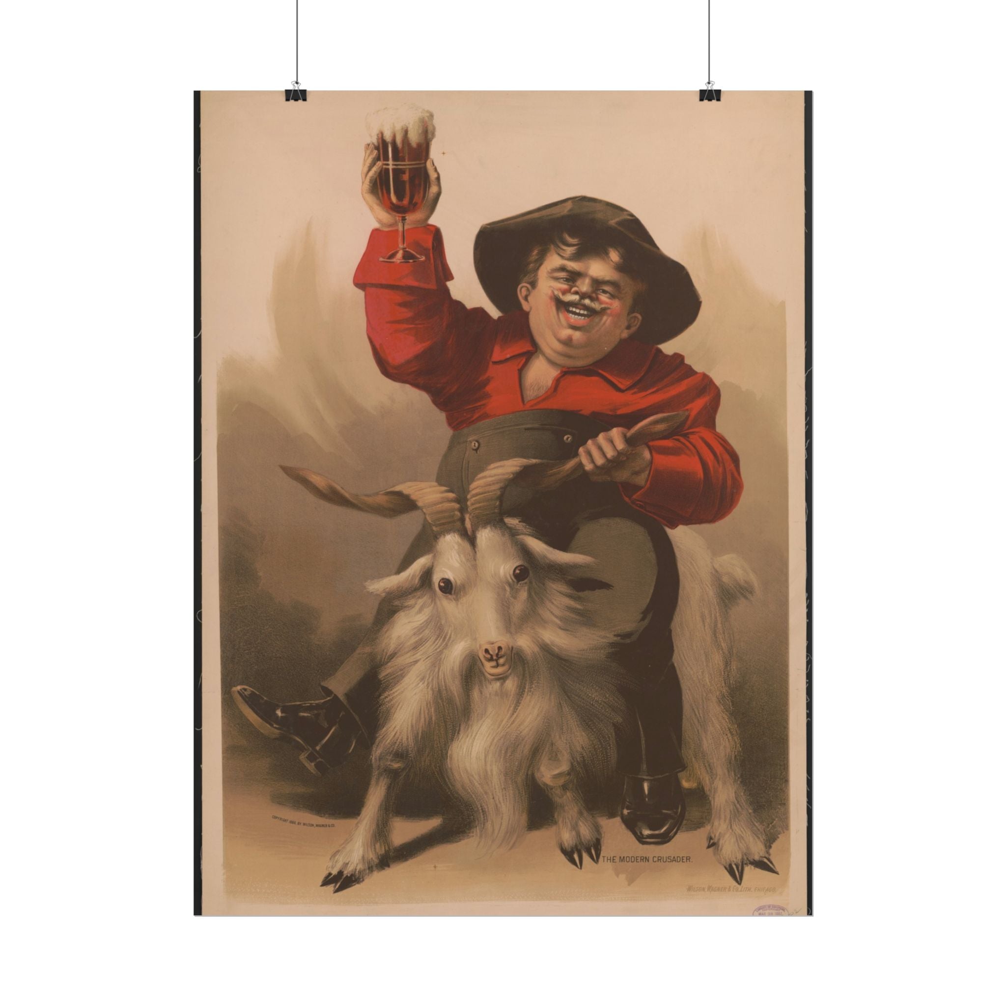 vintage-poster-print-modern-crusader-beer-wall-art-bar-decor-living-room-decor-alcohol-gift-poster-gift-fun-wall-art
