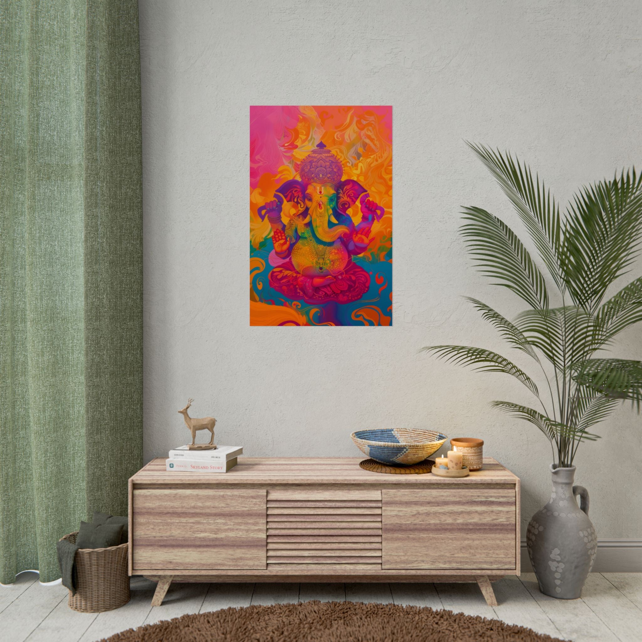 colorful-ganesha-poster-print-wall-art-decor-spiritual-home-decor-lord-ganesha-art-hindu-god-wall-decor-ethnic-wall-hanging