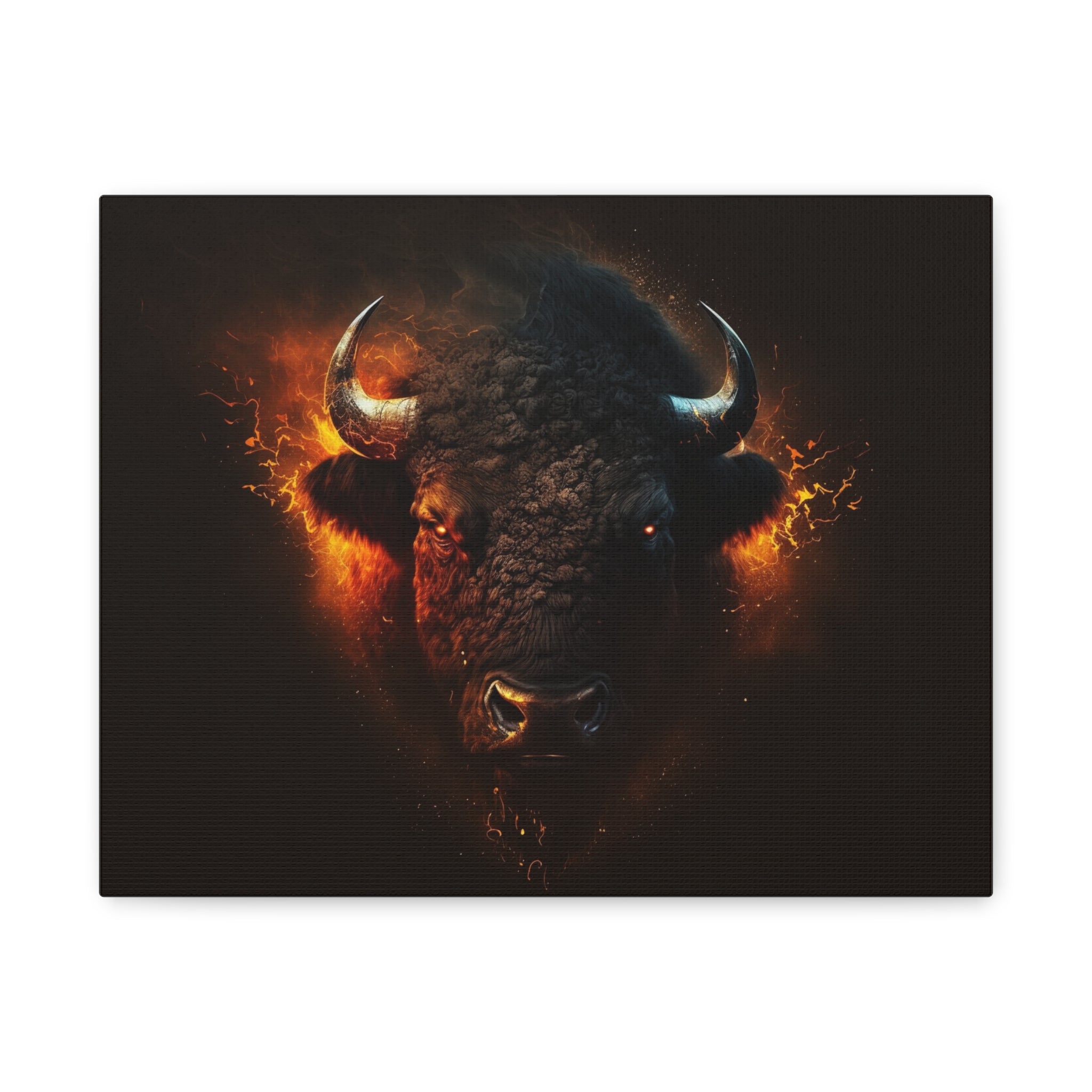 canvas-print-bison-art-wall-decor-buffalo-gift-wildlife-home-decoration-western-bison-painting-nature-lover-gift-farm-house-w