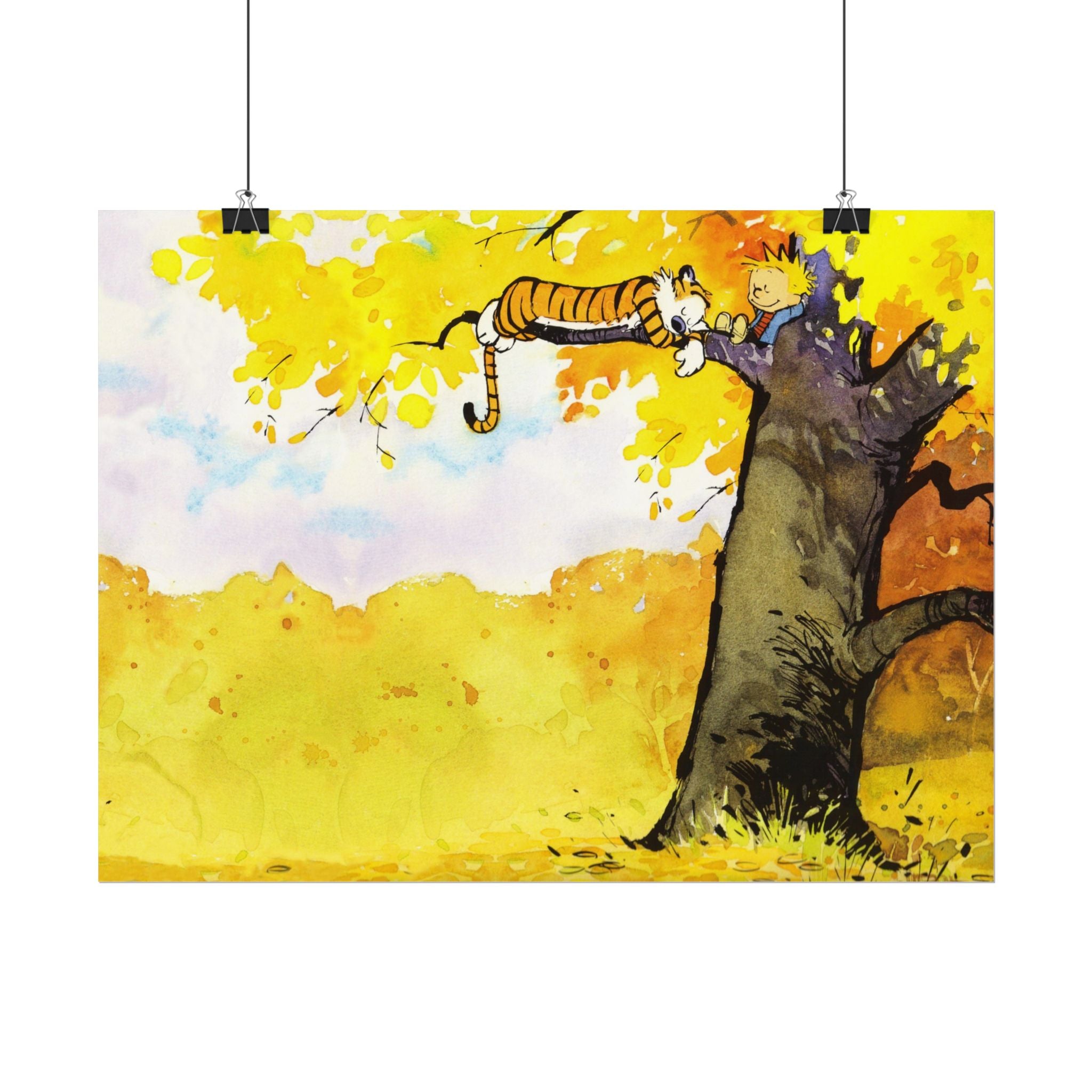 Calvin and Hobbes Poster Wall Art - Cartoon Wall Decor - Unique Birthday Gift for Fans - Timeless Comic Book Art