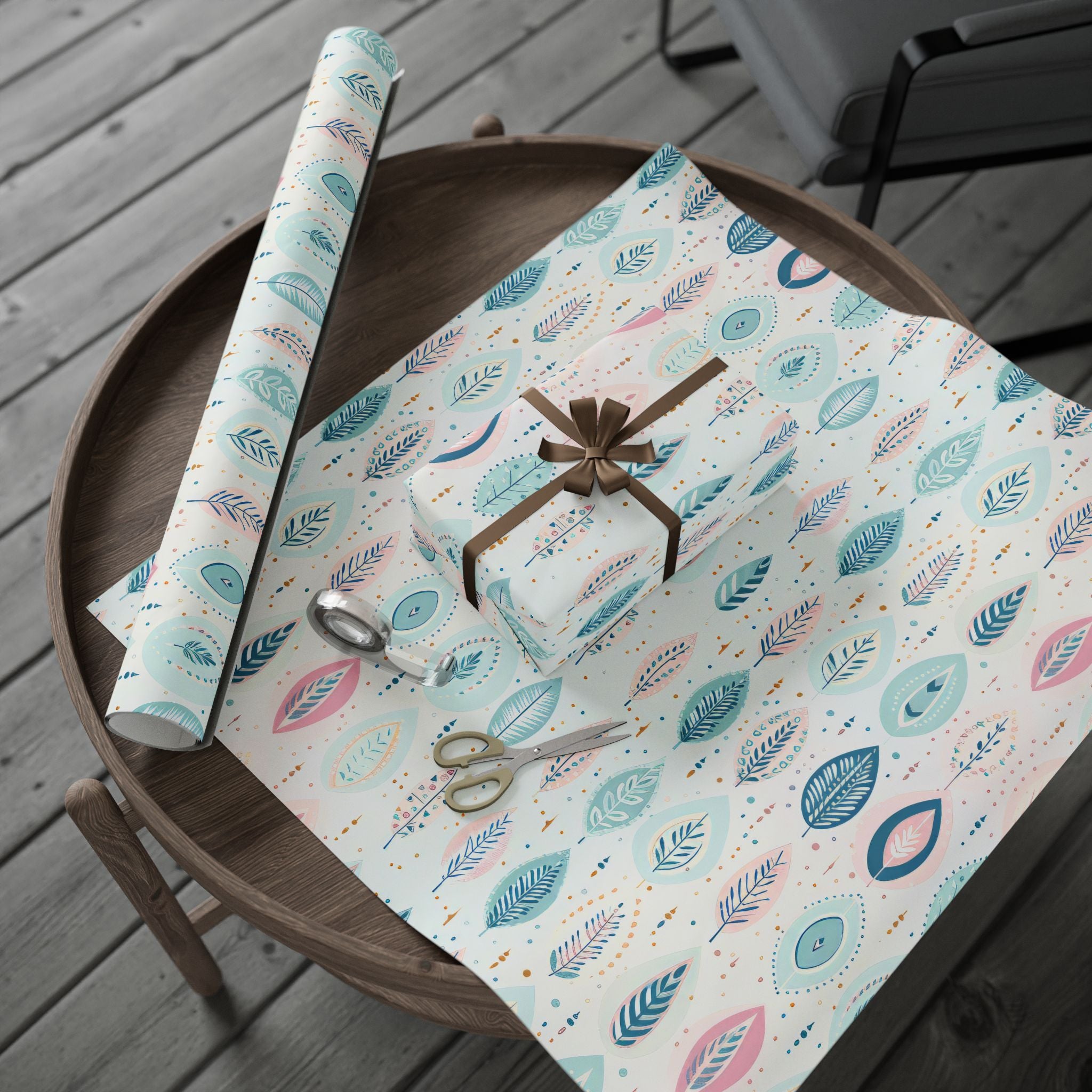 boho-wrapping-papers-pastel-gift-wrap-roll-for-birthday-unique-bohemian-design-holiday-present-wrap-scandinavian-style-packag