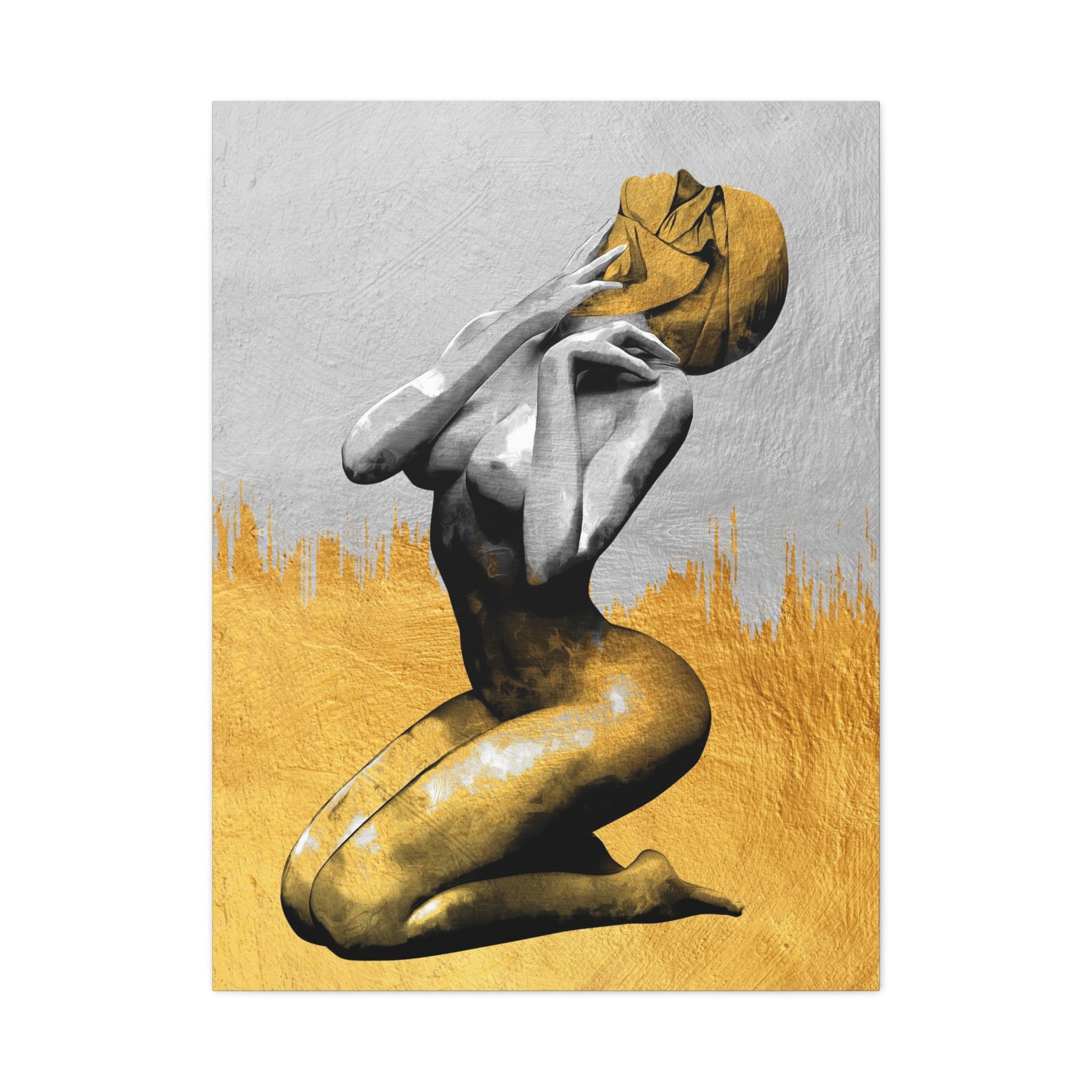 canvas-print-modern-art-nude-art-golden-decor-stretched-matte-canvas-wall-art-for-living-room-alternative-art-print-artwork