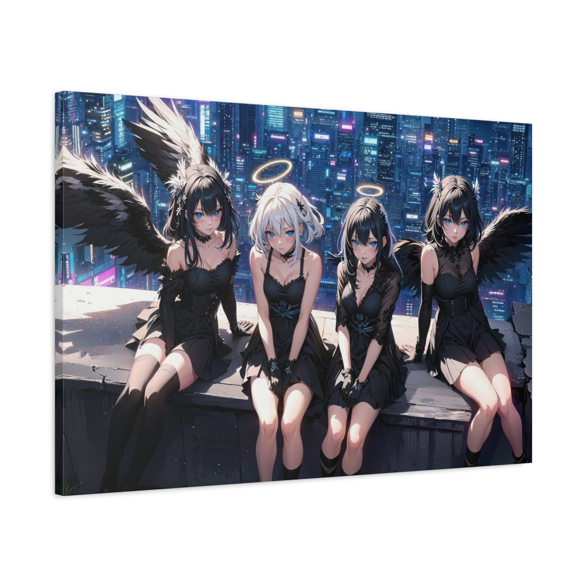 canvas-print-anime-angels-anime-lover-canvas-wall-art-matte-stretched-wall-art-beautiful-anime-girls-decor-anime-print-anime-