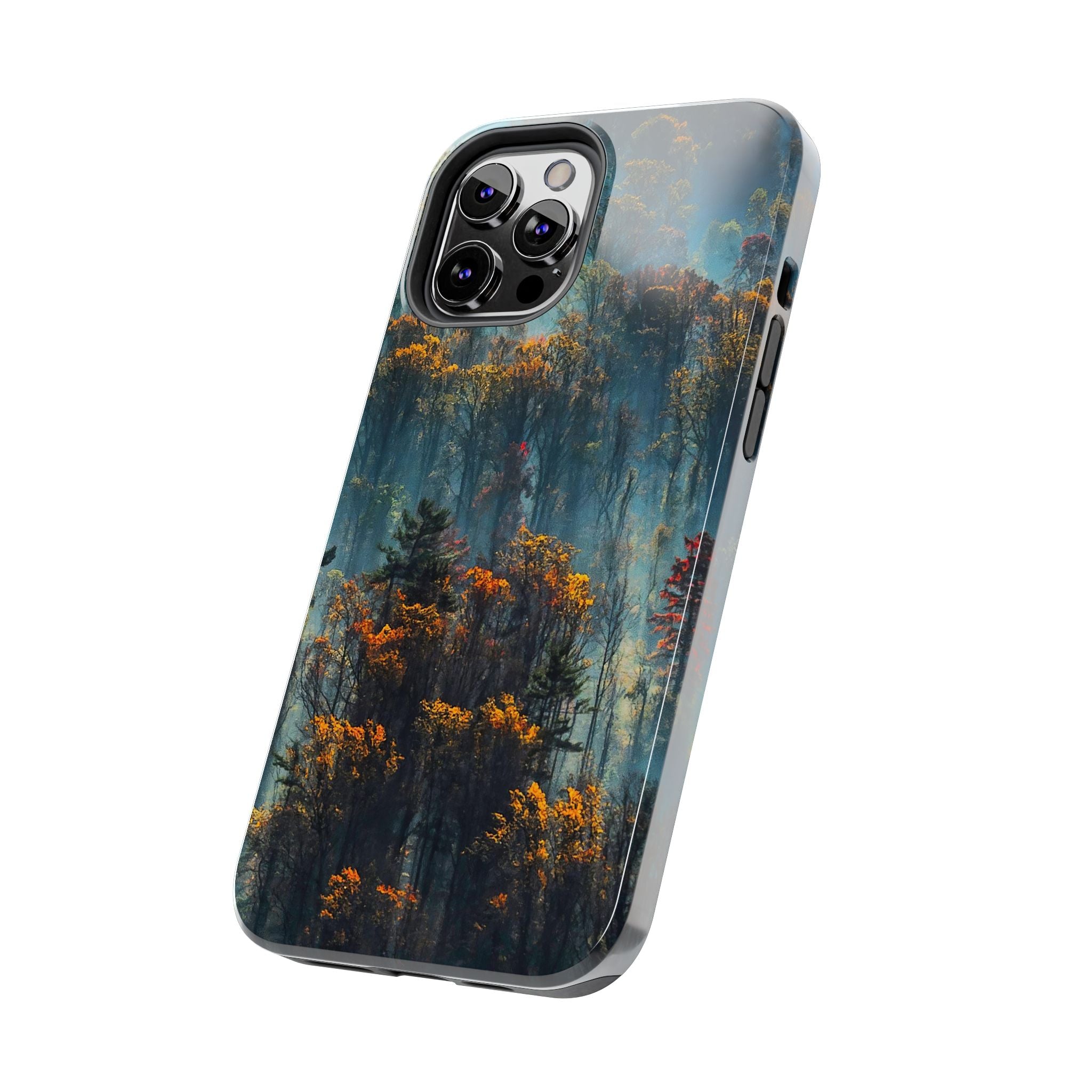 iphone-tough-case-misty-forrest-foggy-fall-iphone-covers-protective-smartphone-cover-nature-lover-gift-adventure-accessory