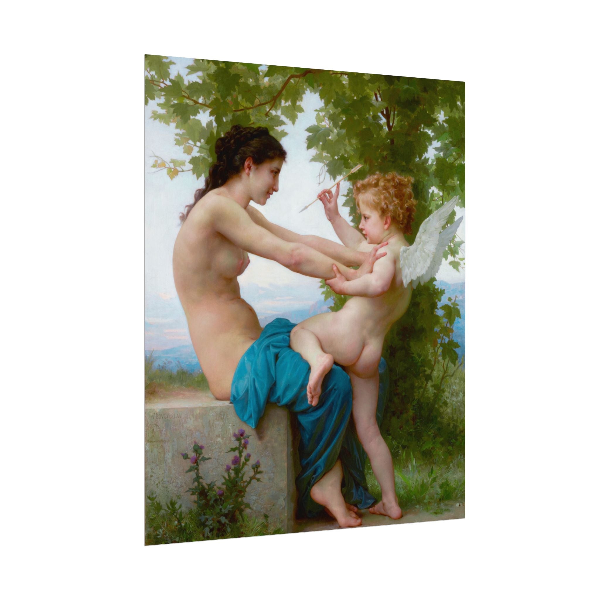 poster-print-girl-defending-herself-against-eros-bouguereau-living-room-decor-love-wall-art-eros-poster-art-romantic-painting