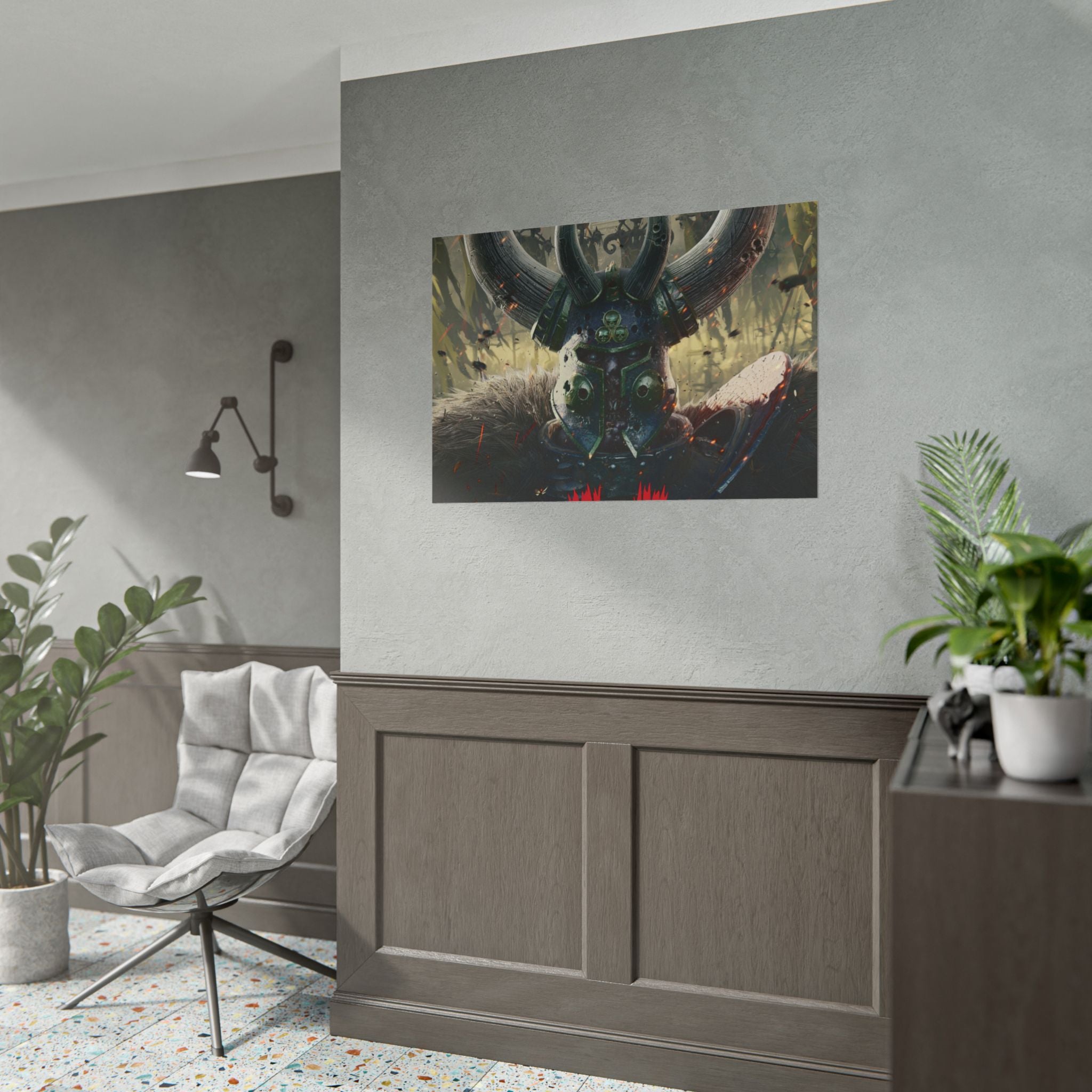 Warhammer Vermintide 2 Chaos Warlord Poster Print — Rolled Wall Art for Gamers & Collectors, Space Marine Wall Art, Gaming Room Decor