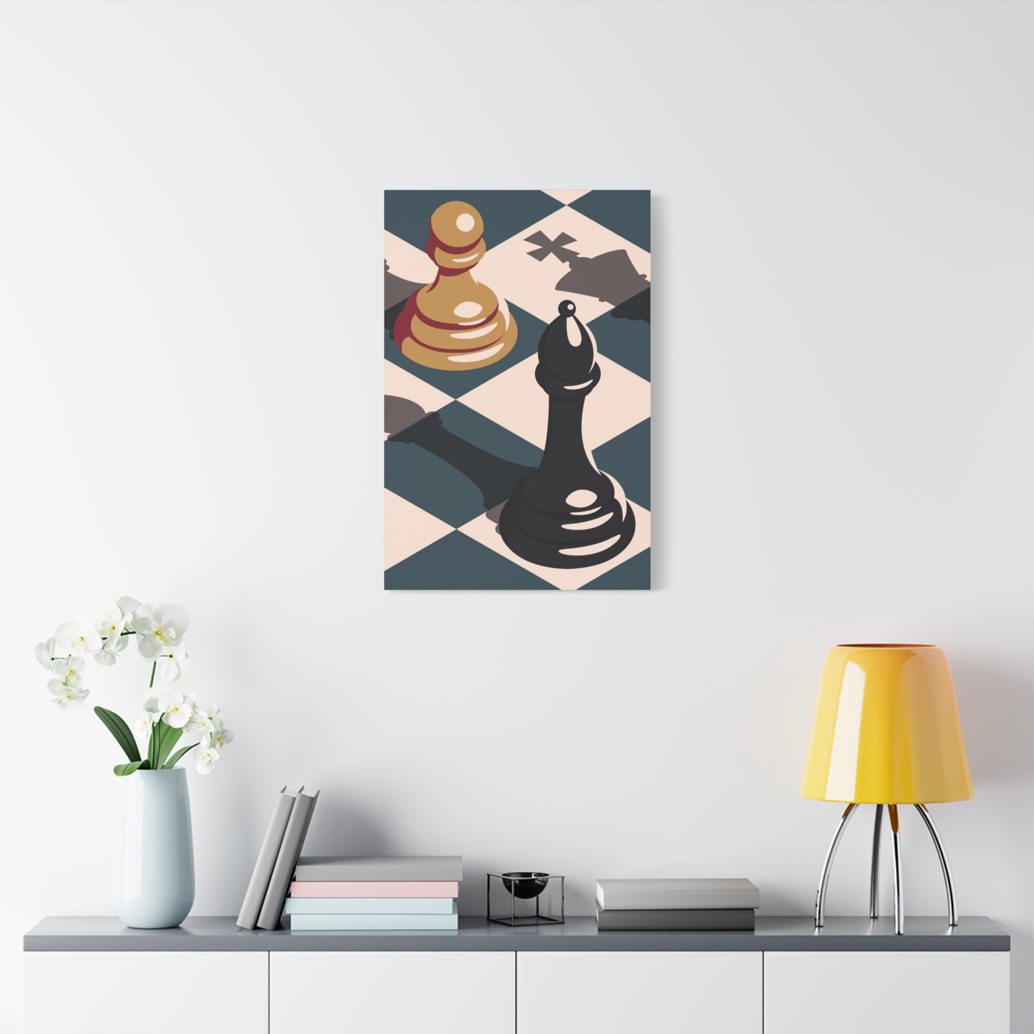 canvas-print-chess-bishop-poster-home-decor-chess-lover-gift-matte-art-print-stretched-wall-art-chess-artwork-chess-enthusias