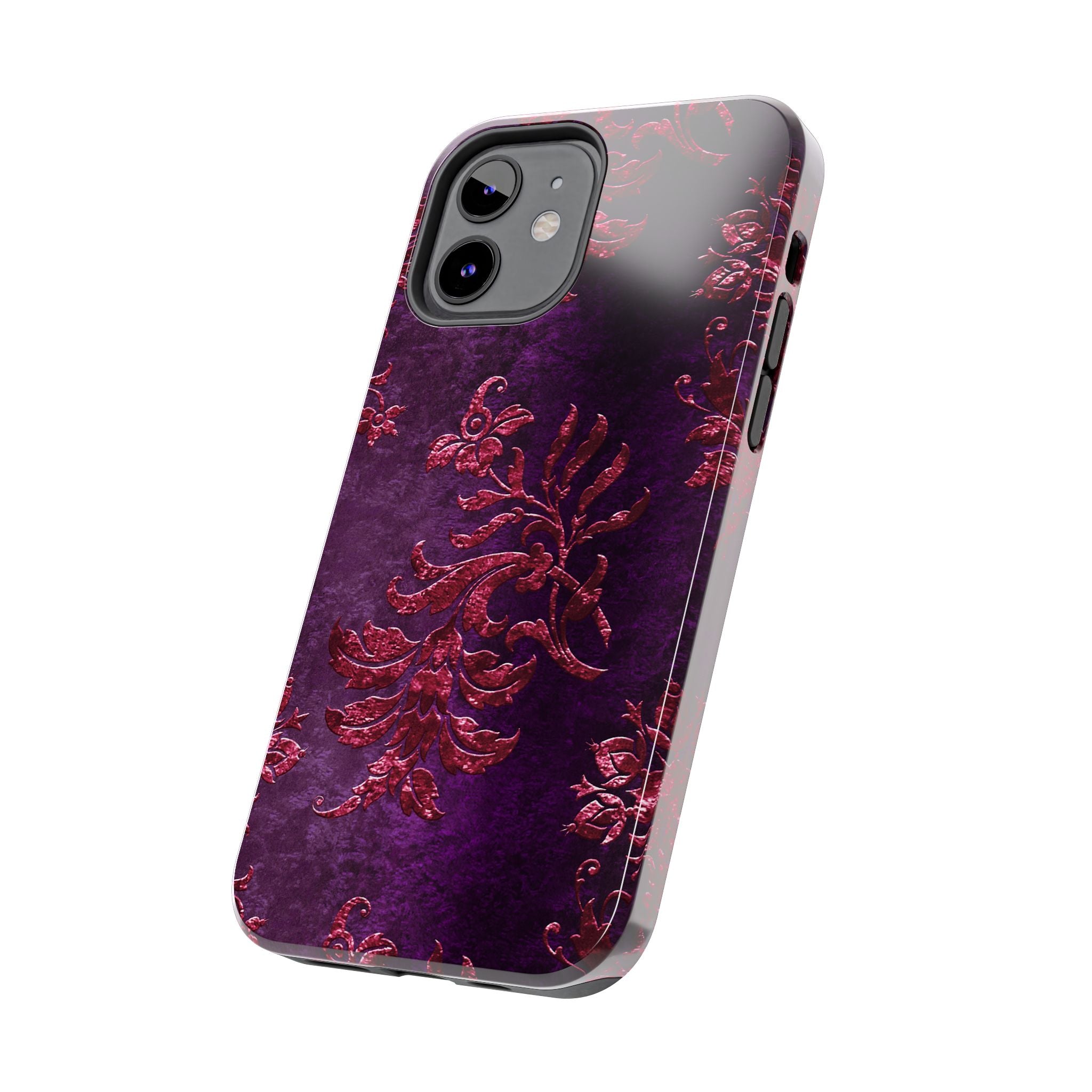 embossed-burgundy-velvet-tough-iphone-case-protective-iphone-cover-heavy-duty-iphone-case-rugged-phone-case-durable-smartphon