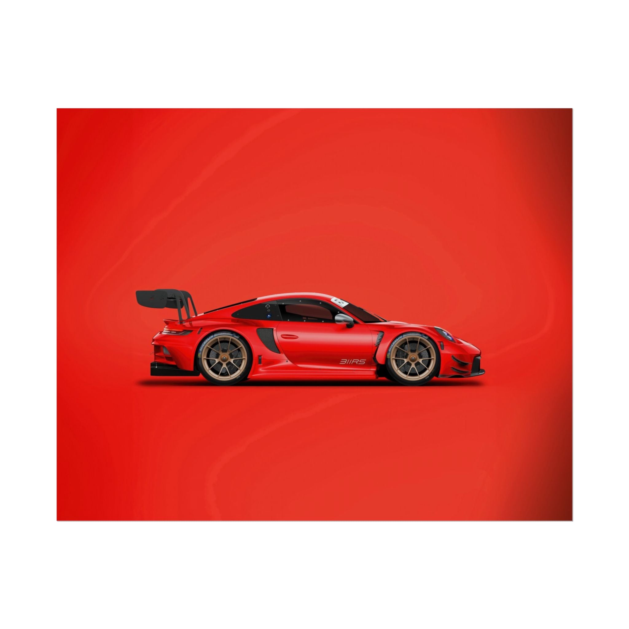 poster-print-wall-art-porsche-911-red-gt3r-red-supercar-poster-porsche-decor-rolled-poster-wall-art-hypercars-wall-decor