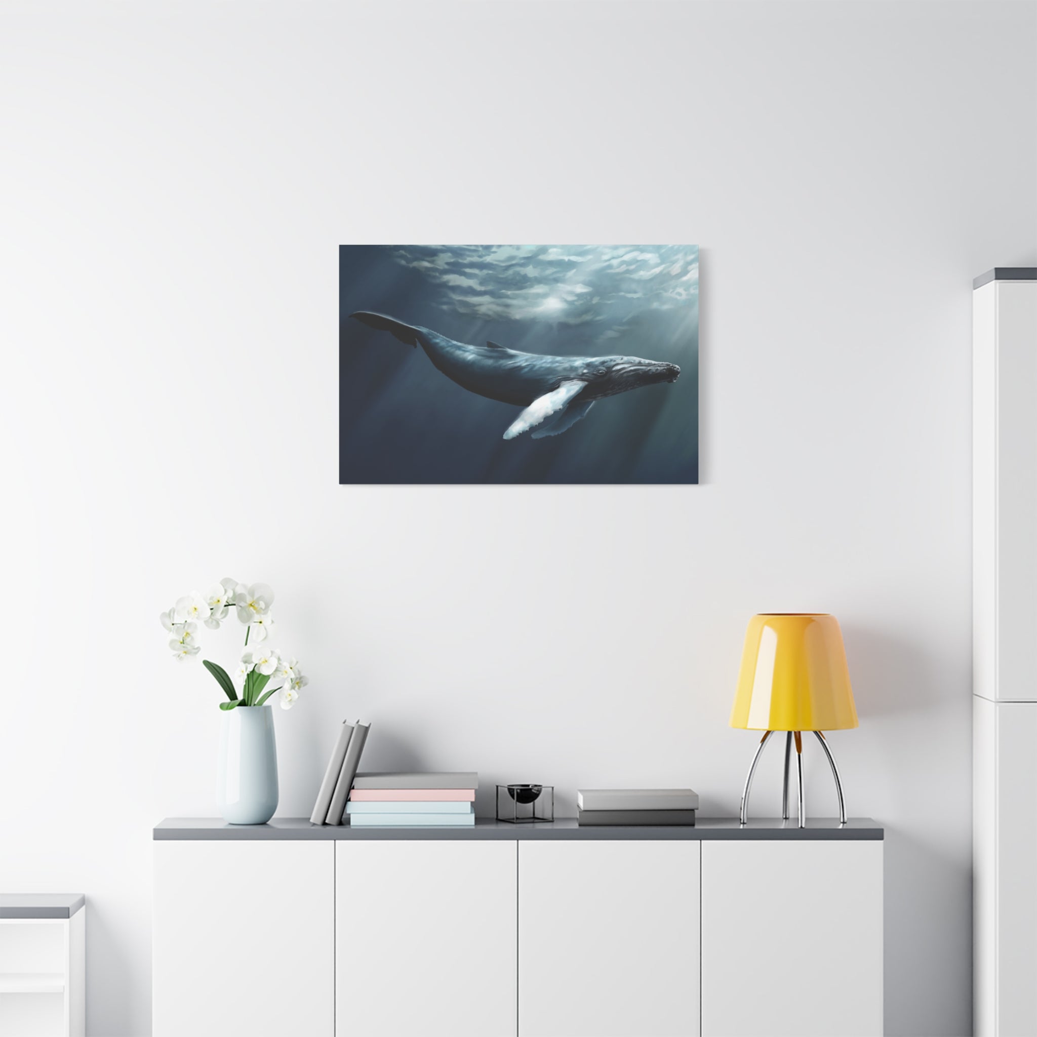 canvas-art-humpback-whale-wall-decor-matte-stretched-print-underwater-ocean-painting-nautical-home-decor-sea-life-artwork-wha