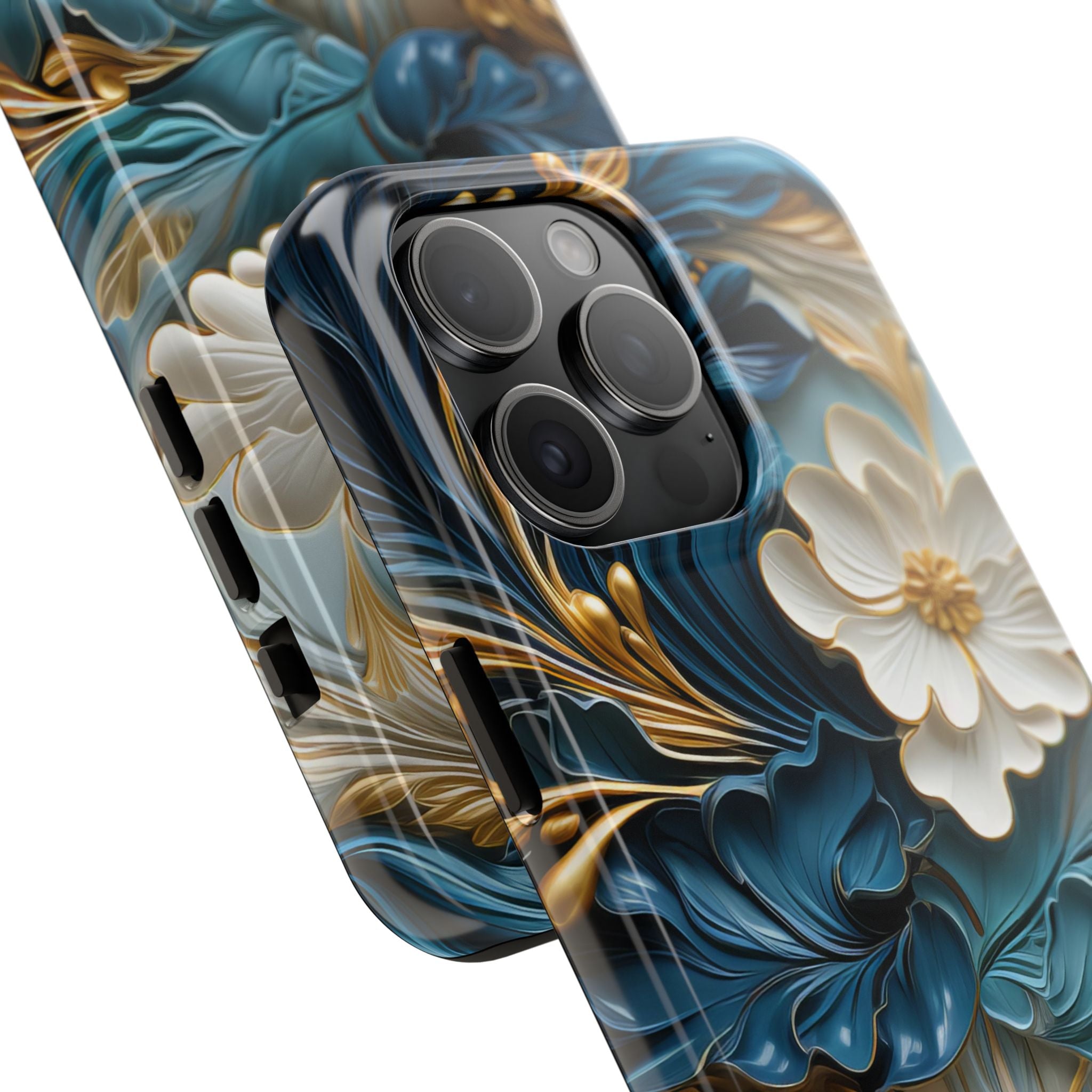 textured-art-nouveau-floral-tough-phone-case-cottagecore-iphone-case-unique-floral-phone-cover-vintage-style-iphone-case-prot