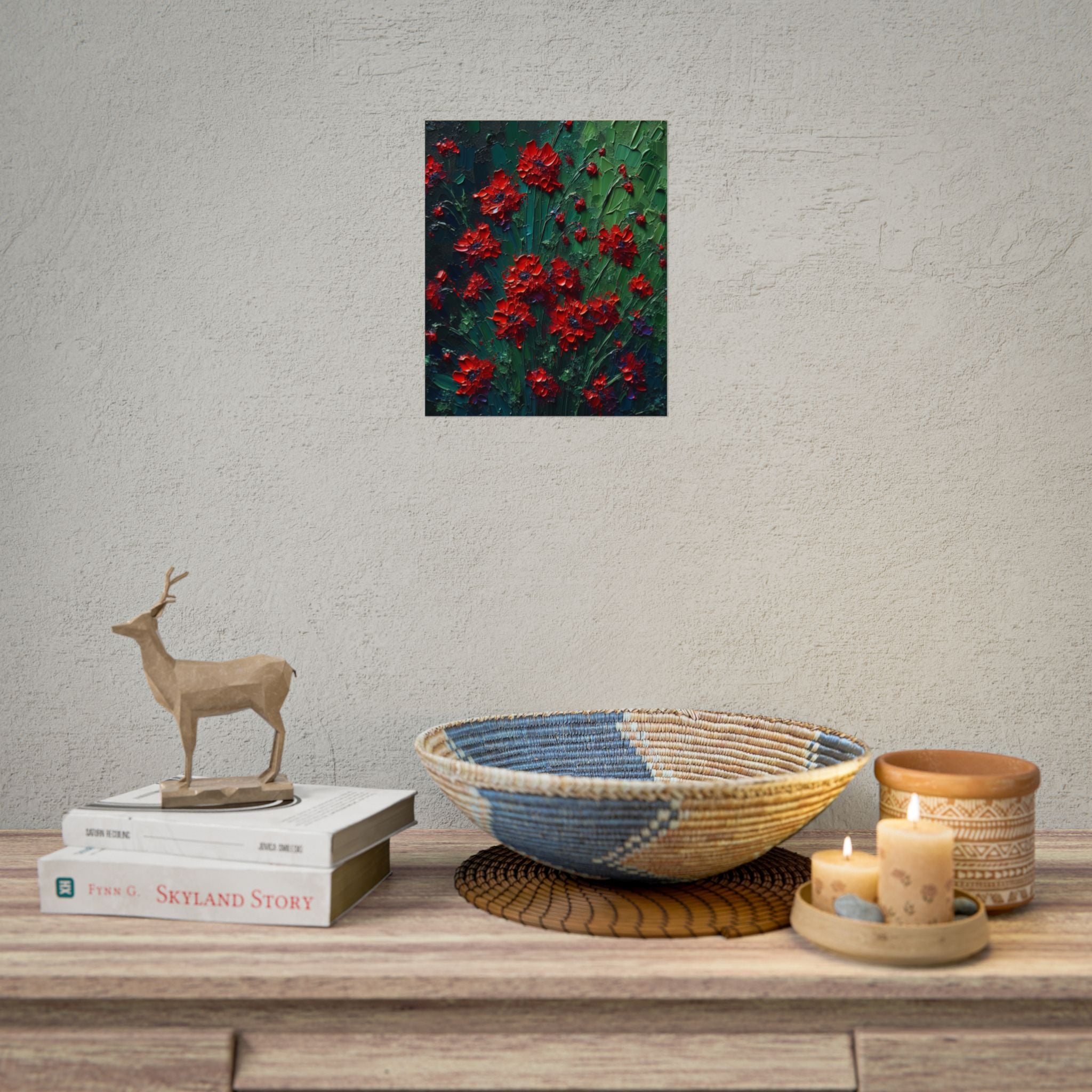 red-wildflowers-poster-print-impasto-oil-painting-look-stretched-wall-art-home-decor-floral-print-gift-for-nature-lover