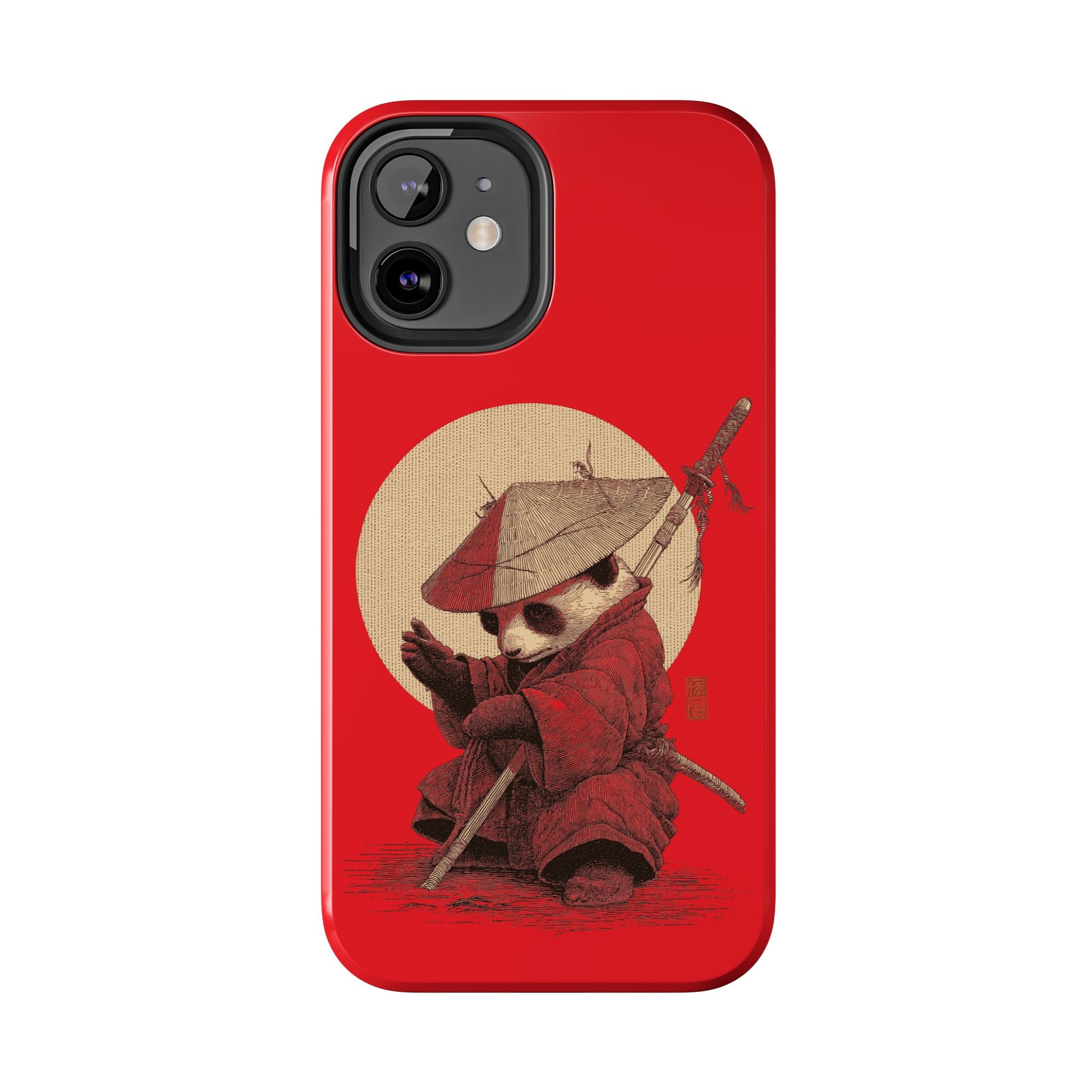 japanese-samurai-panda-iphone-tough-case-kawaii-animal-phone-cover-protective-phone-cover-japandi-art-iphone-case