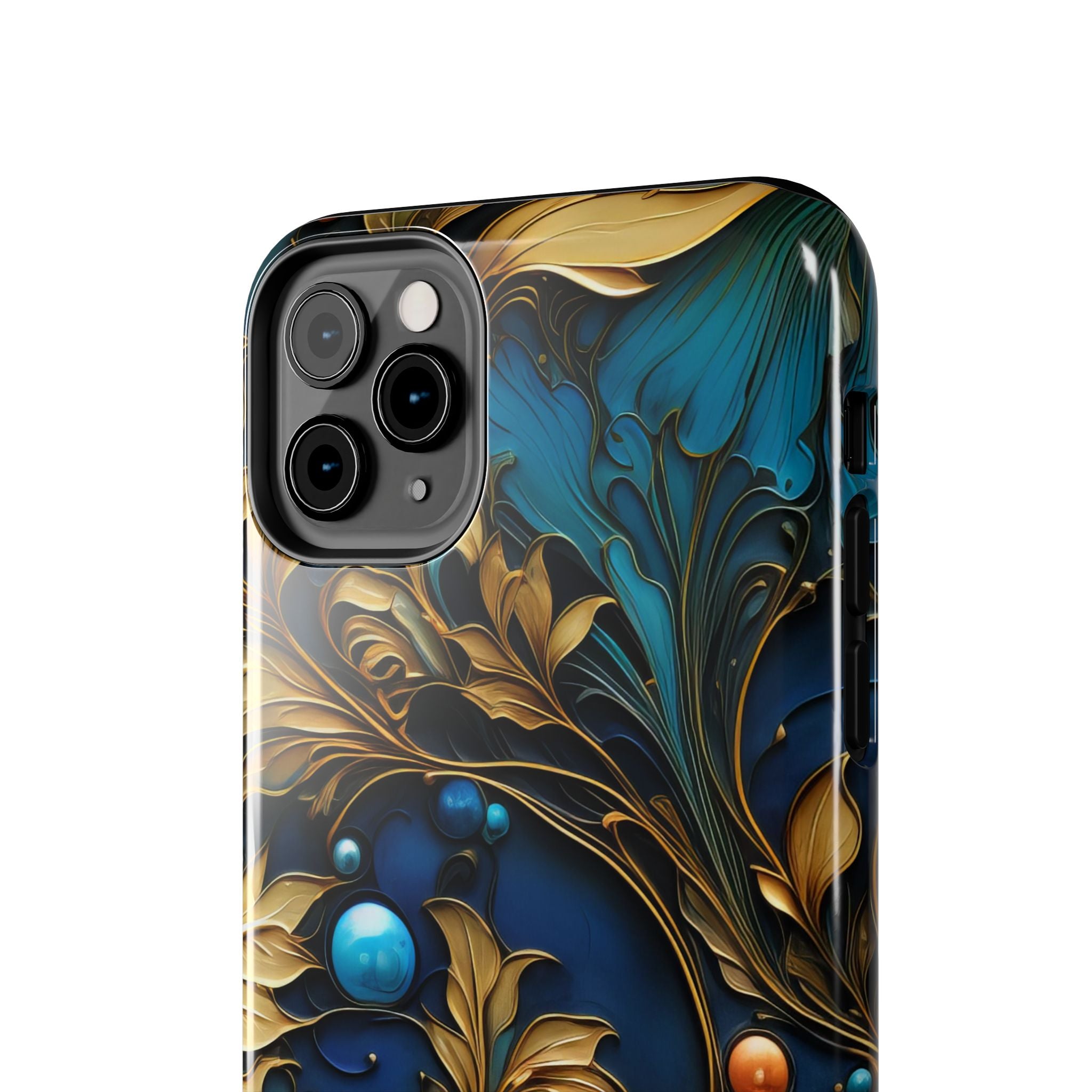 textured-art-nouveau-floral-tough-phone-case-cottagecore-iphone-case-unique-floral-phone-cover-vintage-style-iphone-case-prot