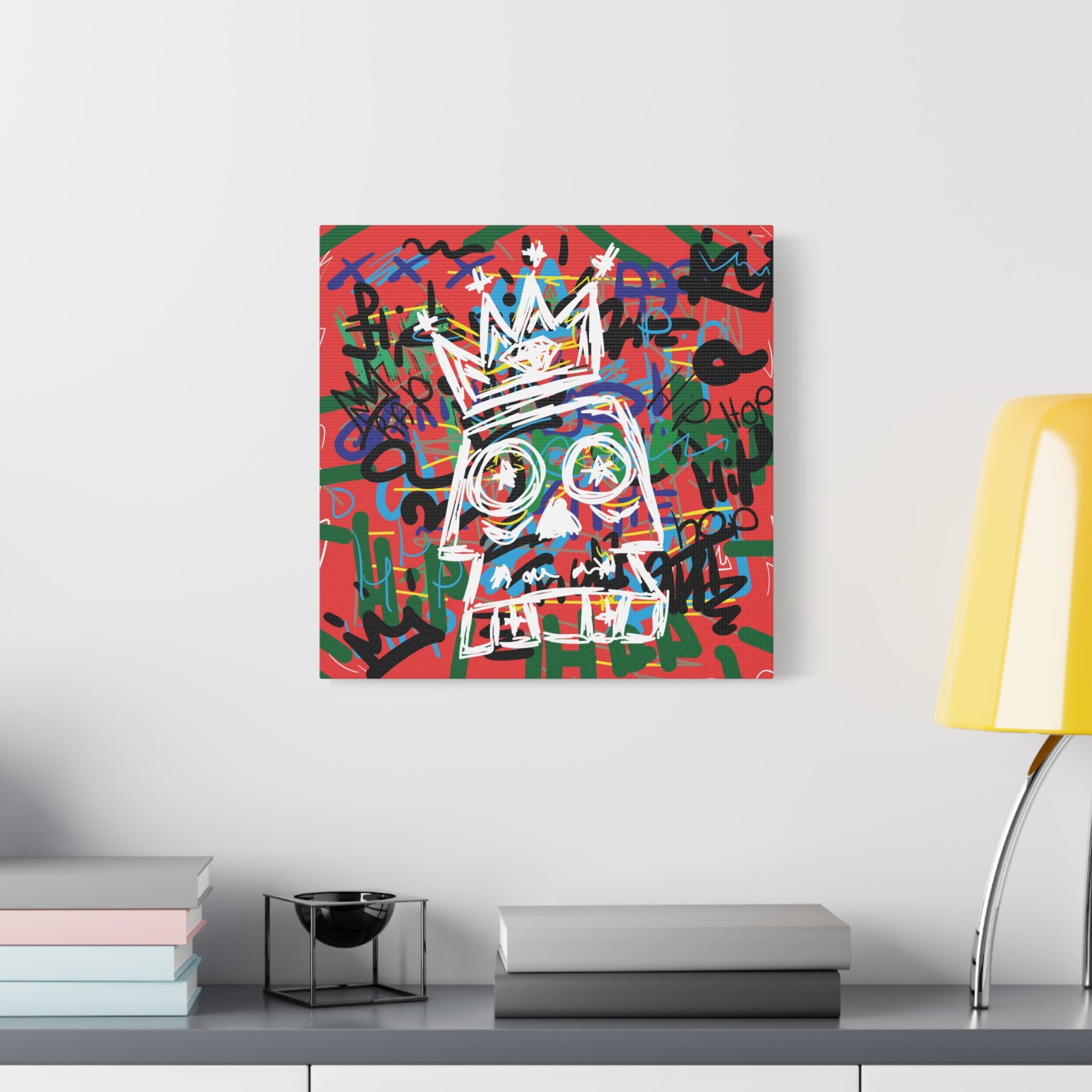 canvas-print-skull-with-crown-hip-hop-doodle-living-room-decor-graffiti-art-wall-art-poster-home-decoration-unique-gift