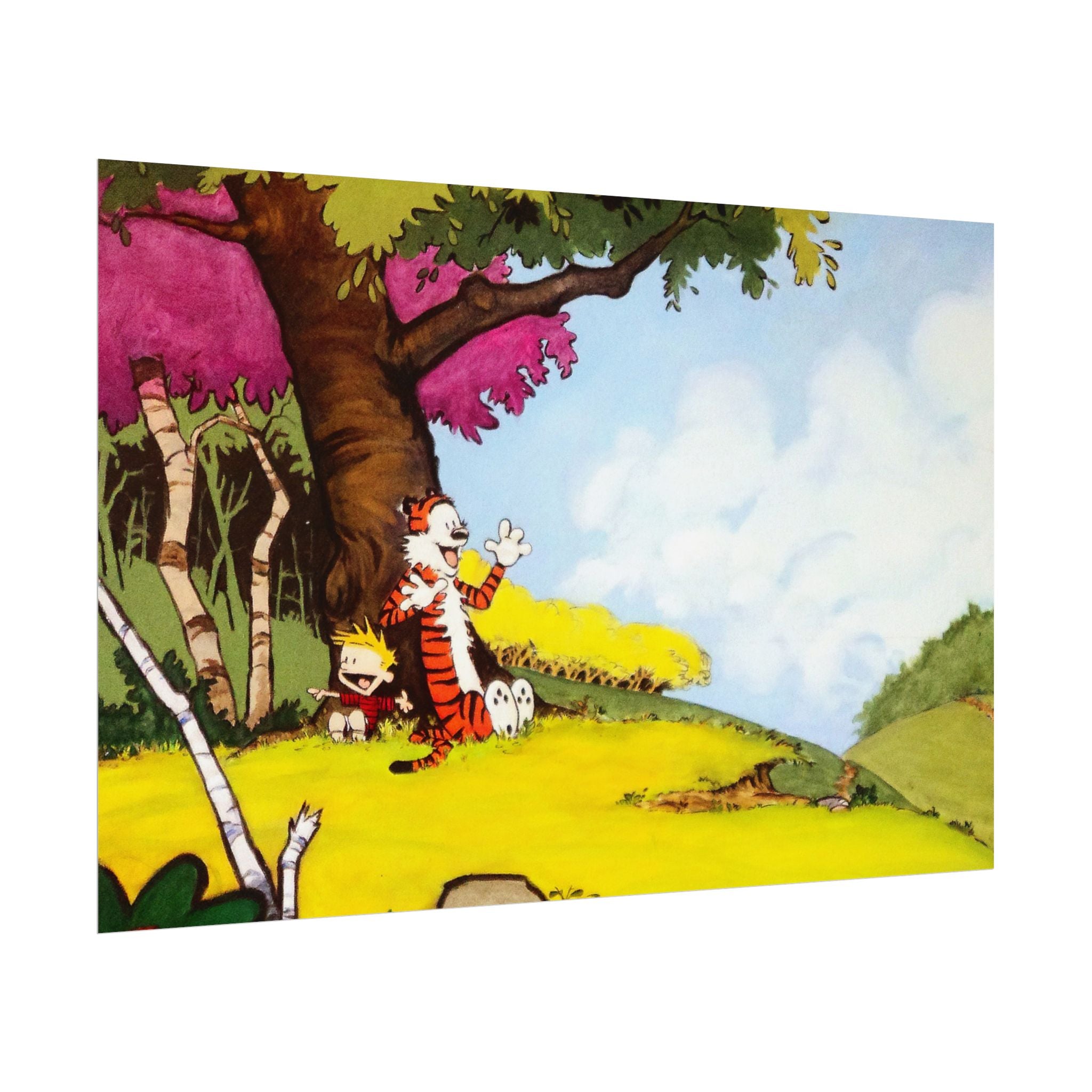 Calvin and Hobbes Poster Wall Art - Nostalgic Cartoon Wall Decor - Unique Birthday Gift for Fans - Timeless Comic Book Design