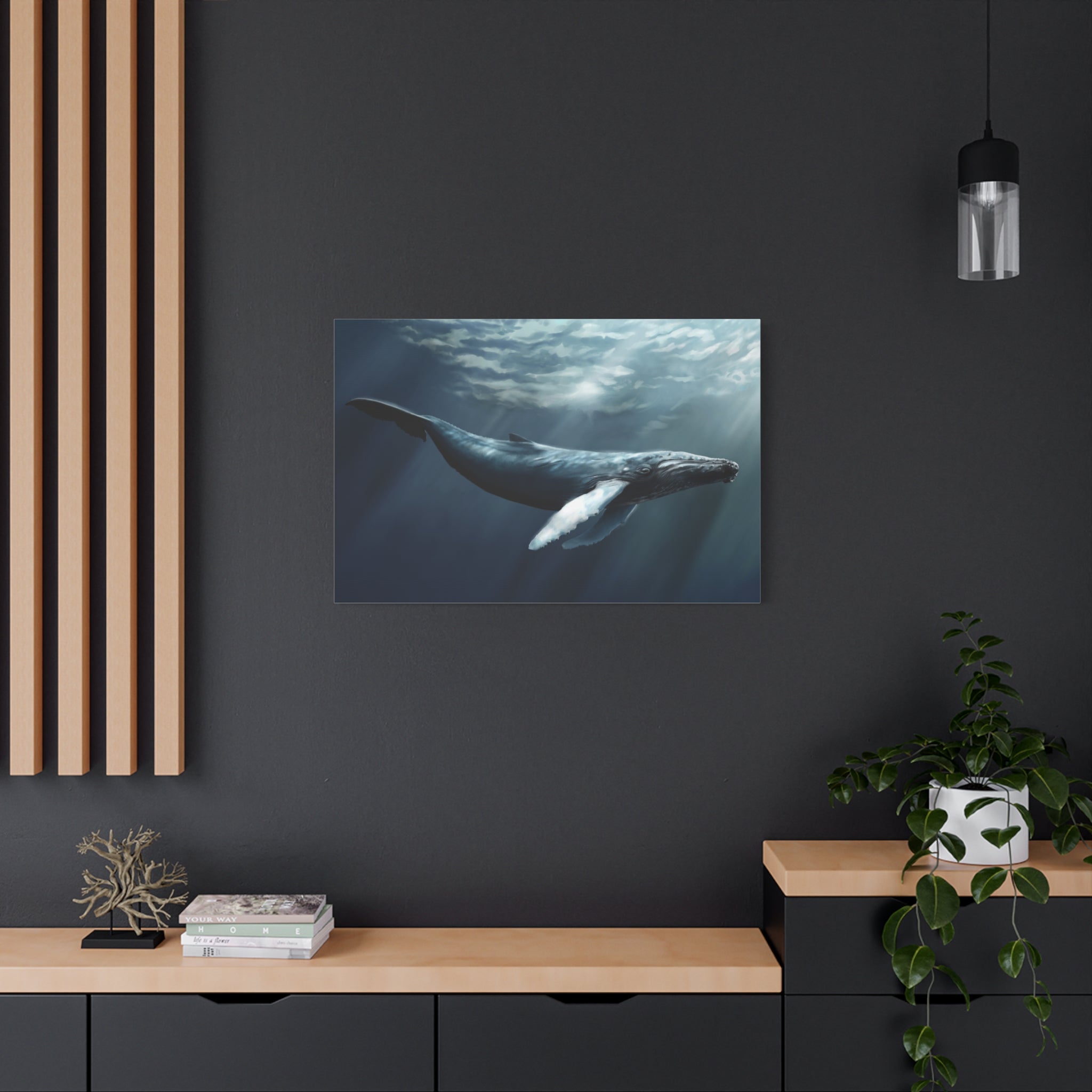 canvas-art-humpback-whale-wall-decor-matte-stretched-print-underwater-ocean-painting-nautical-home-decor-sea-life-artwork-wha