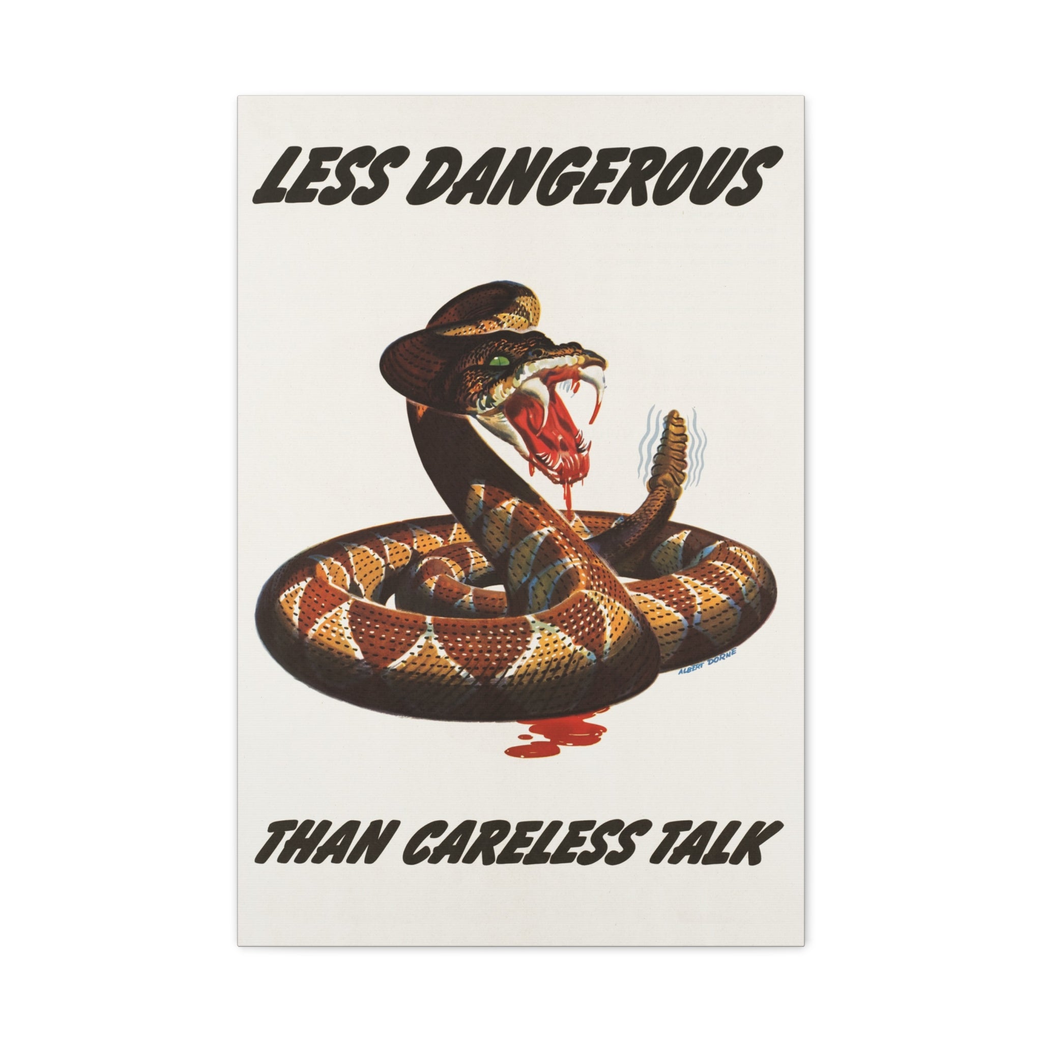 canvas-print-cobra-motivational-art-matte-finish-stretched-wall-art-less-dangerous-than-careless-talk-home-decor