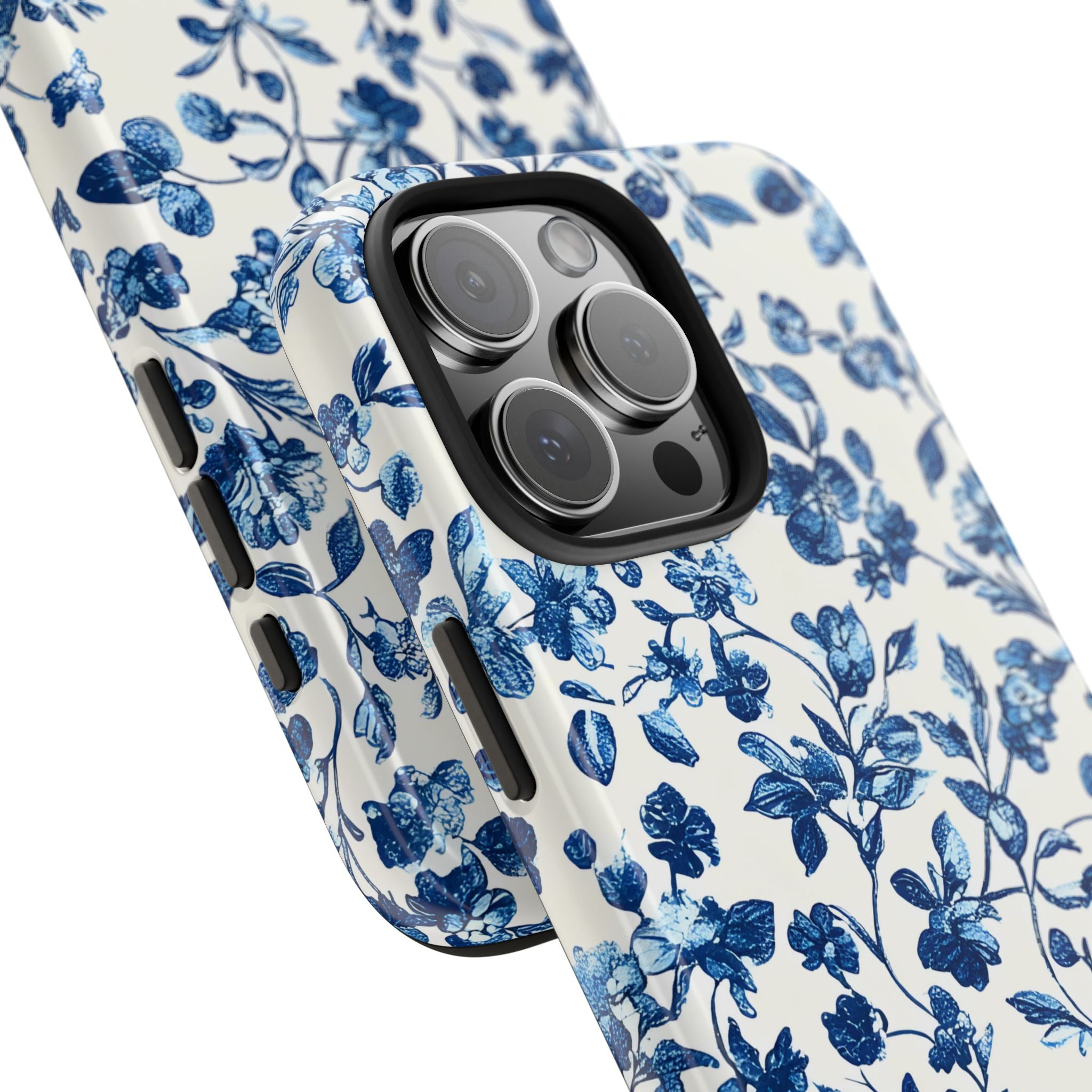 french-toile-floral-tough-phone-case-blue-phone-cover-protective-iphone-case-hard-shell-cellphone-case-vintage-design-phone-c