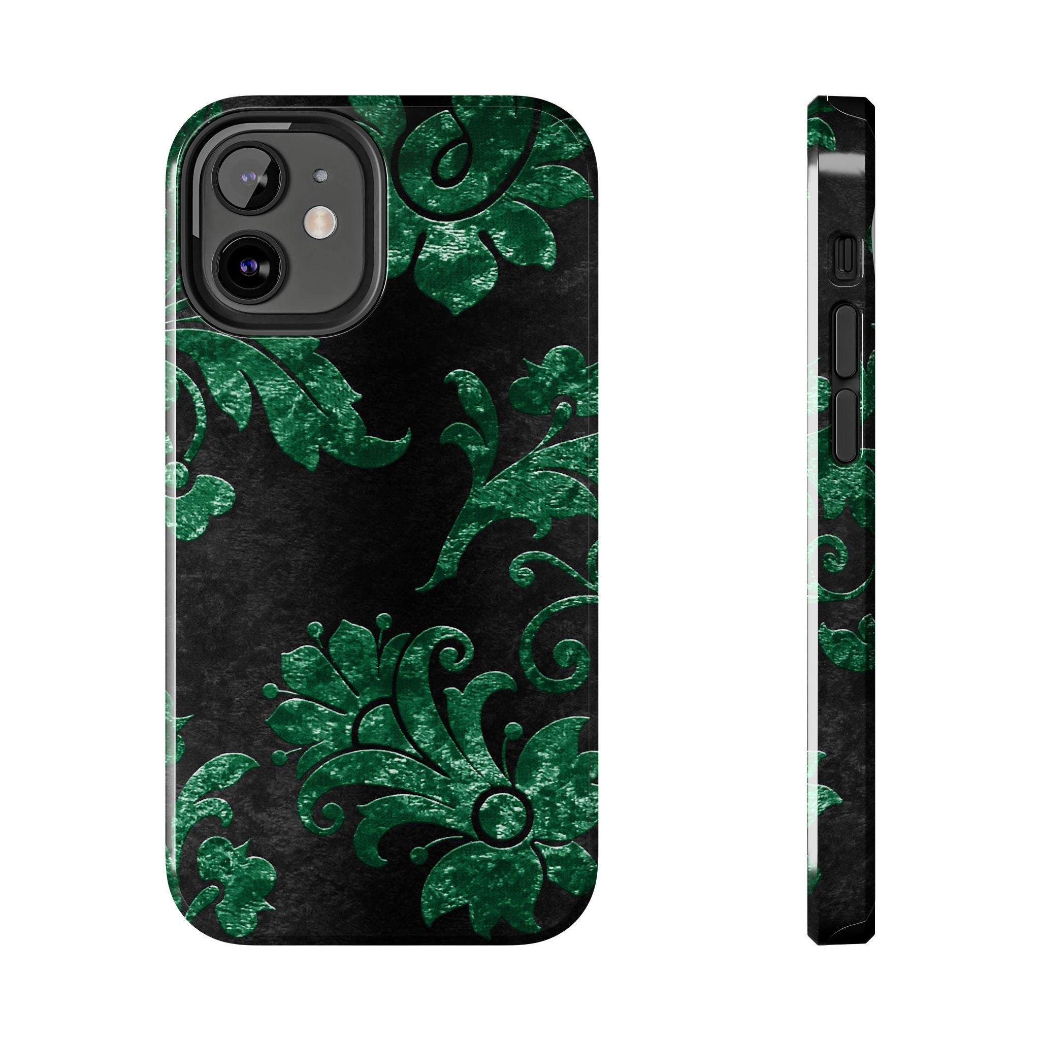 embossed-emerald-velvet-tough-iphone-case-protective-iphone-cover-heavy-duty-iphone-case-rugged-phone-case-durable-smartphone